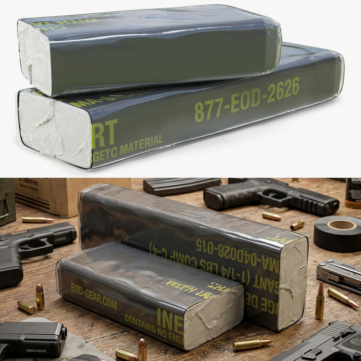 Broken in Half C4 Inert Training Block M112