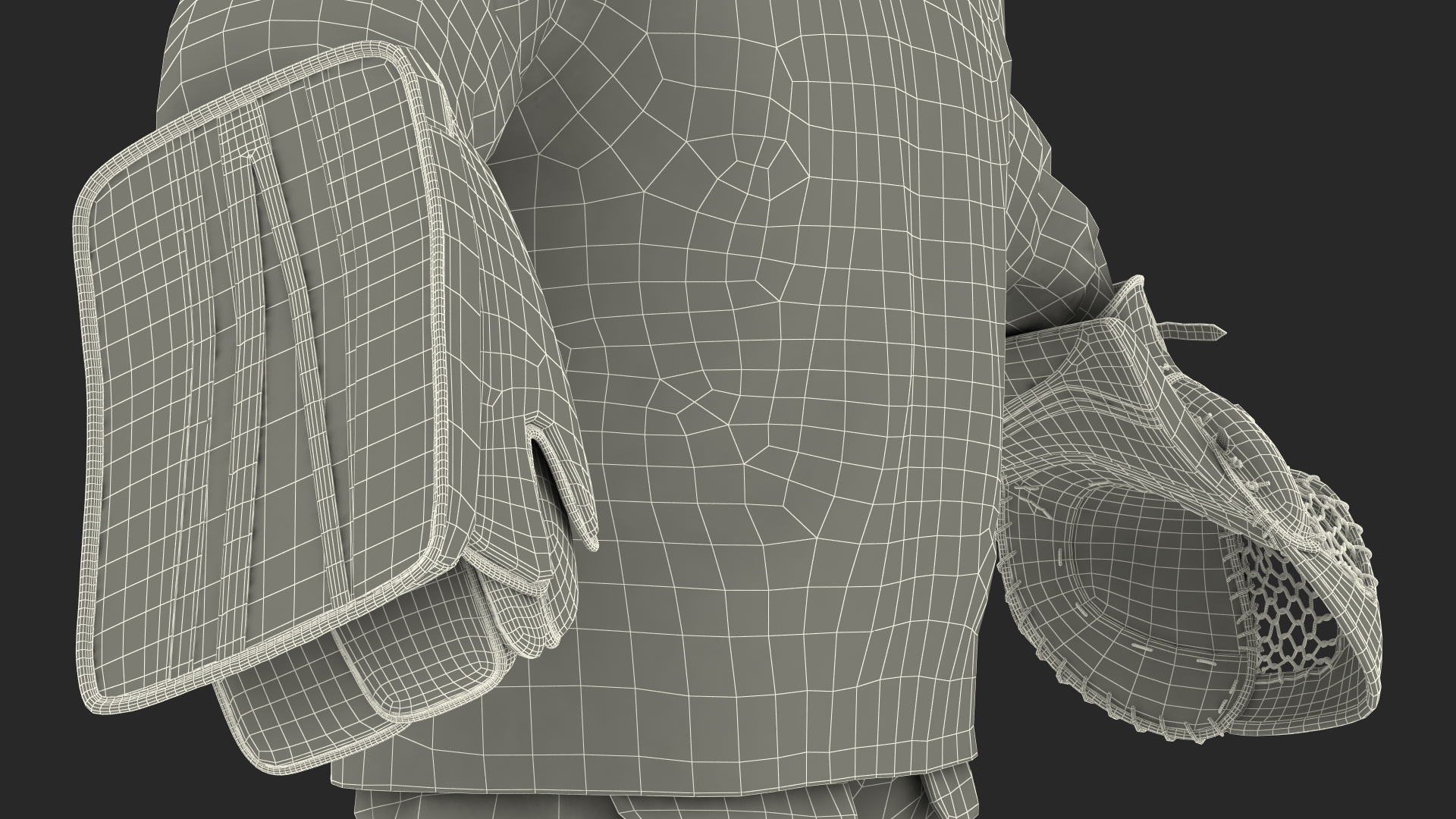 3D model Hockey Goalkeeper Fully Equipped Neutral Pose