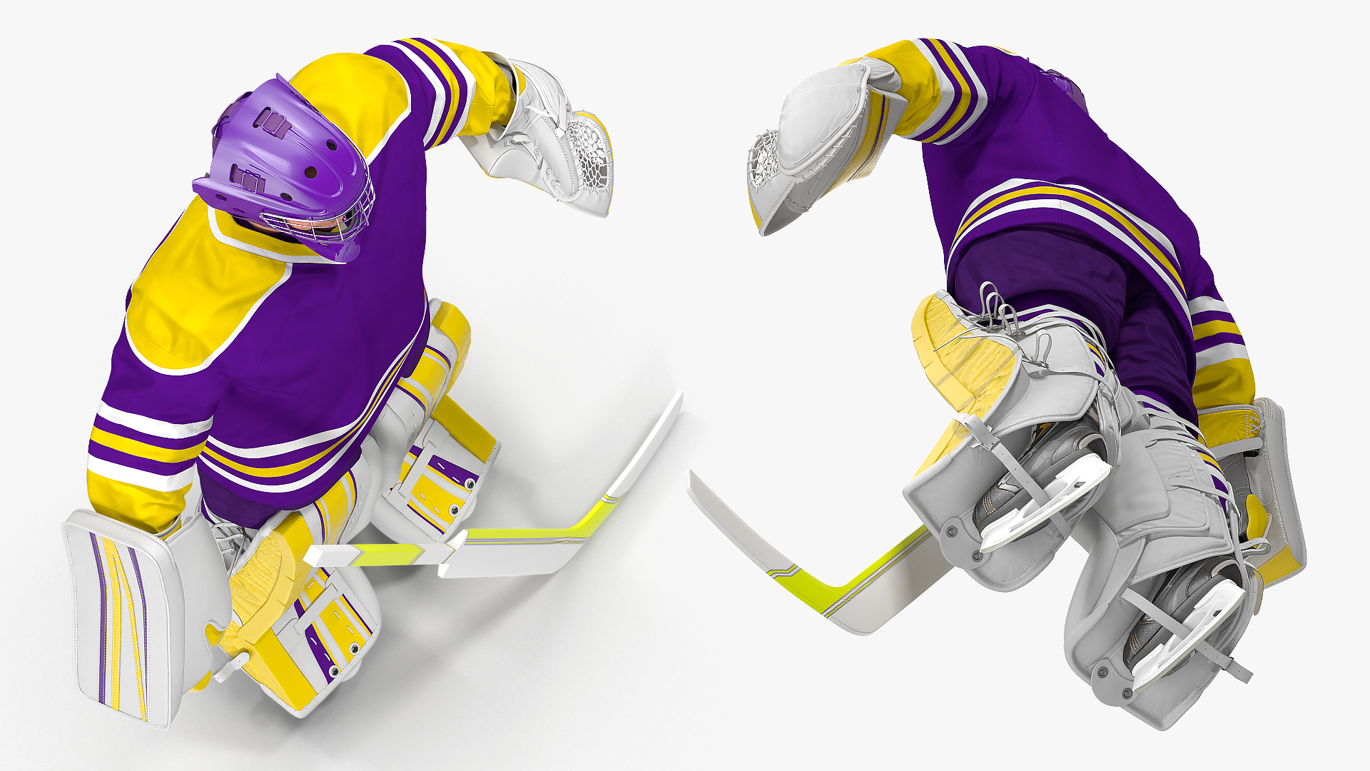 3D model Hockey Goalkeeper Fully Equipped Neutral Pose