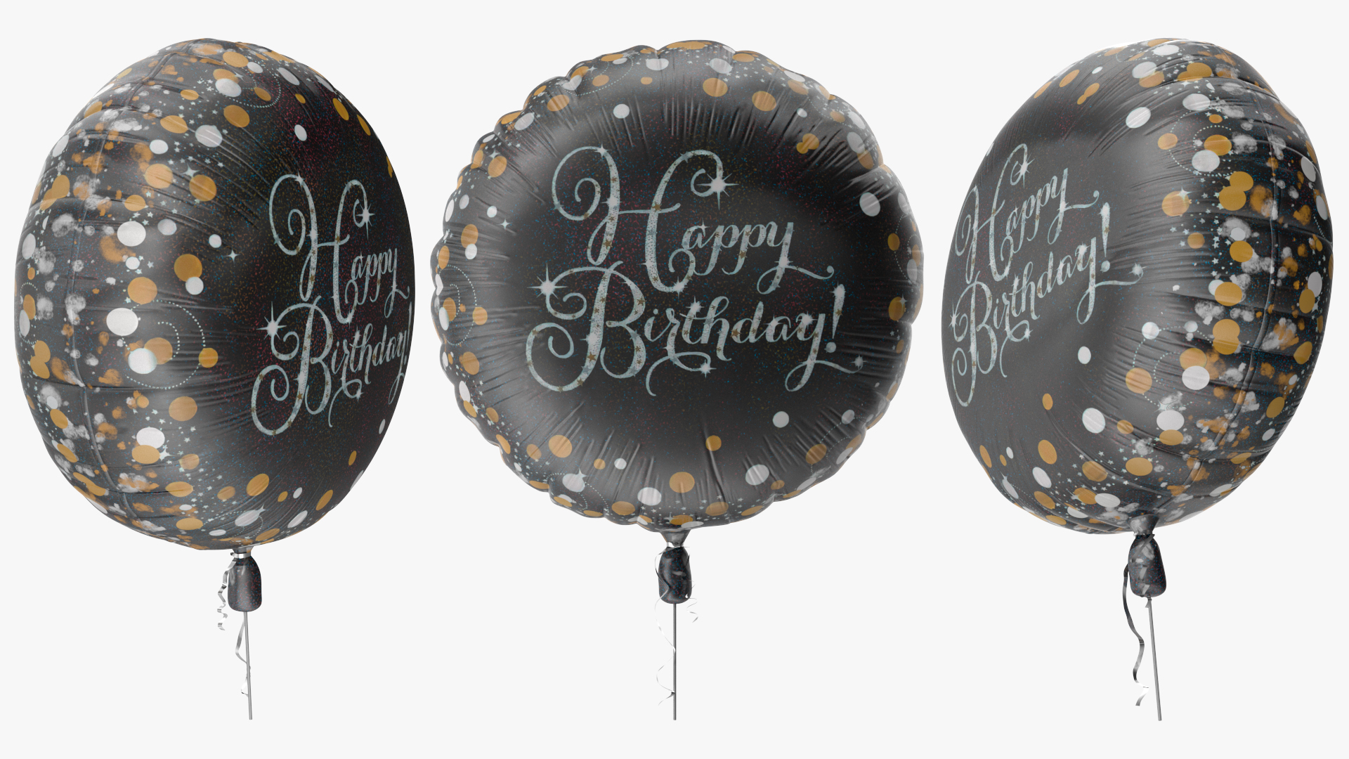 Happy Birthday Foil Balloon 3D