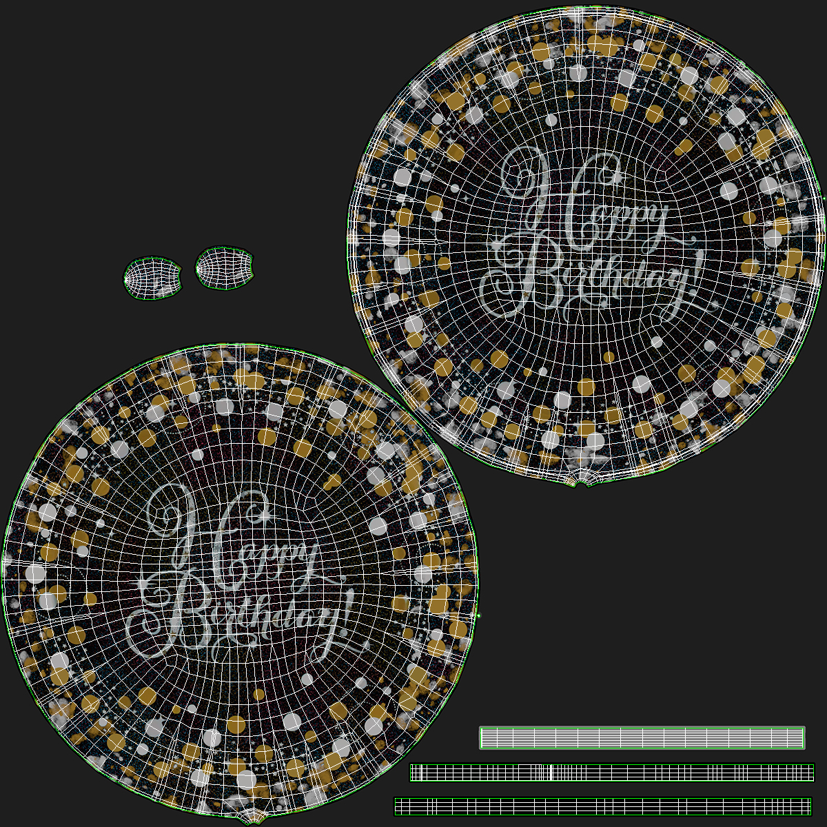 Happy Birthday Foil Balloon 3D