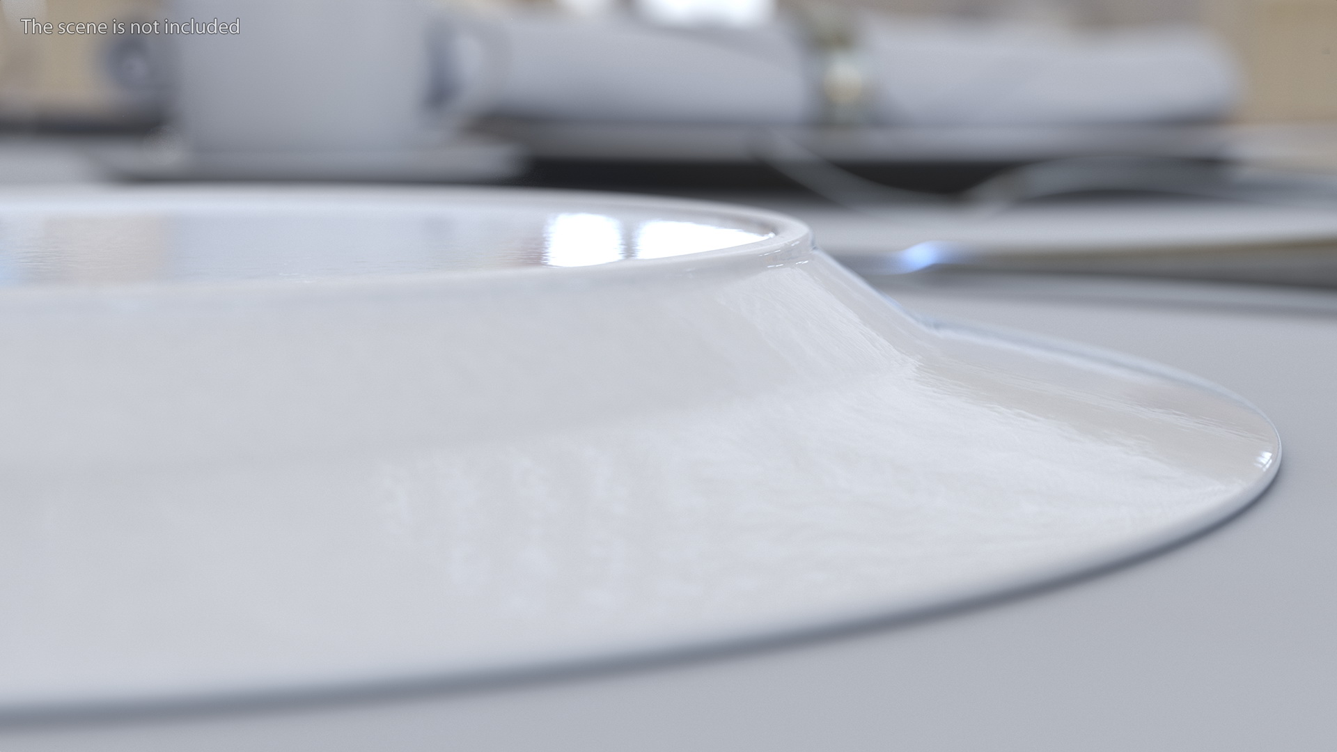 Jelly Pudding Chocolate on Plate 3D