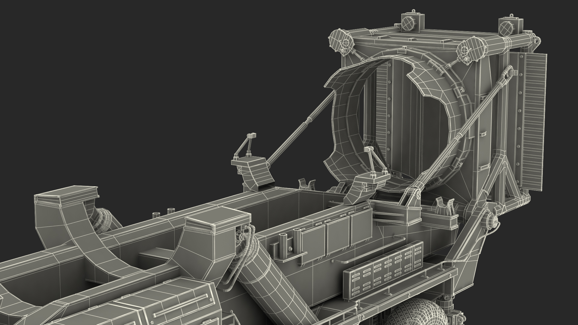 3D model 9 Axle Transporter Erector Launcher Vehicle Rigged