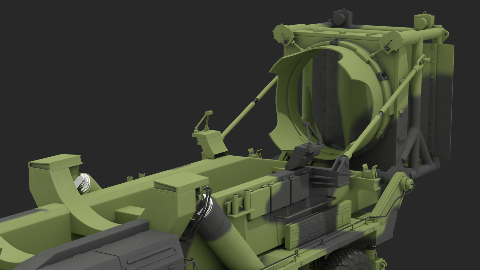 3D model 9 Axle Transporter Erector Launcher Vehicle Rigged