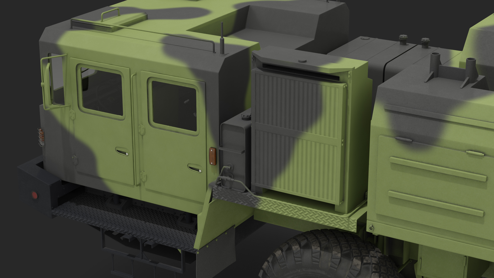 3D model 9 Axle Transporter Erector Launcher Vehicle Rigged