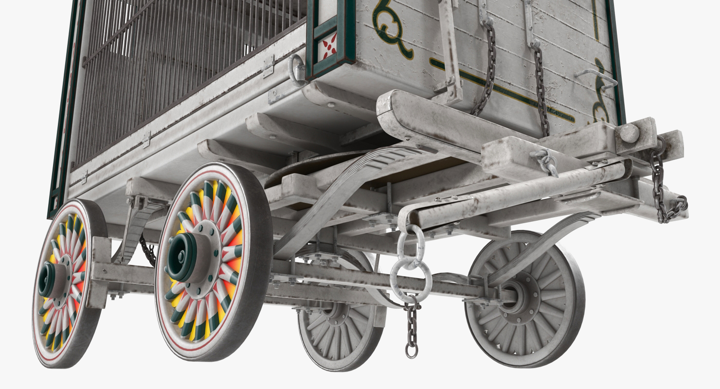 3D model Antique Circus Wagon