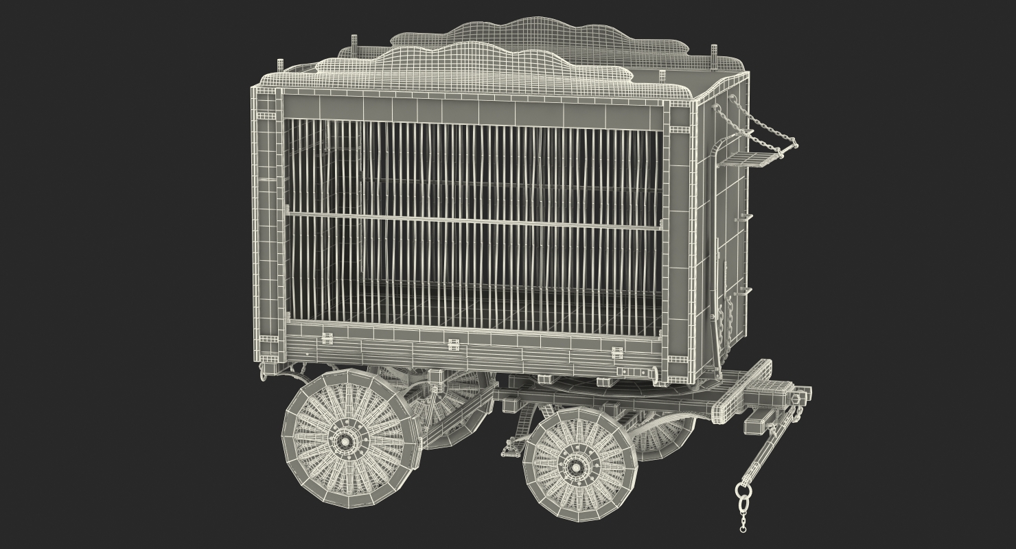 3D model Antique Circus Wagon