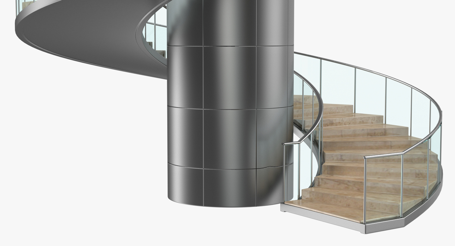 Modern Round Stairs 3D model