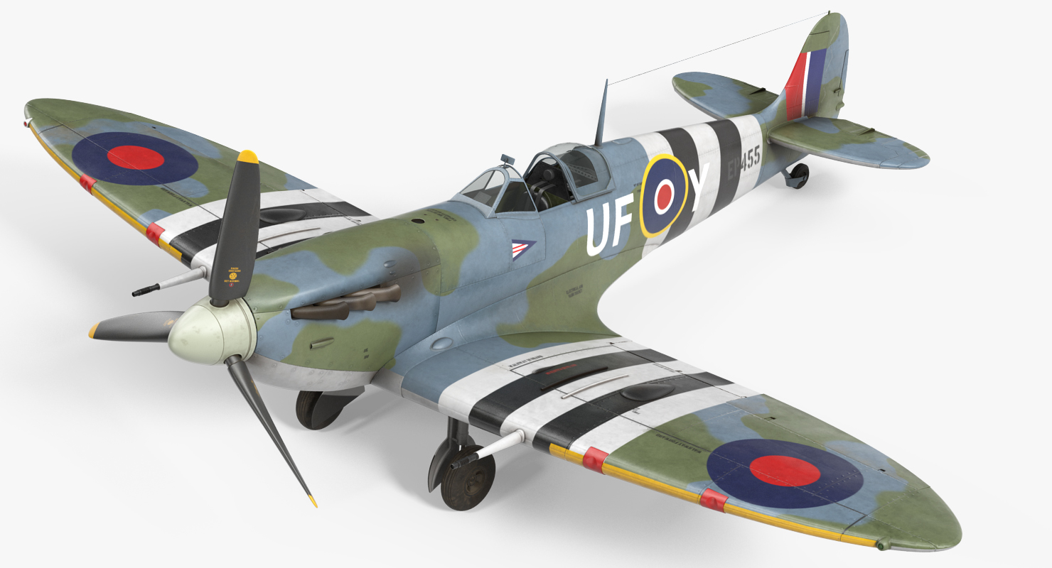3D Royal Air Force Fighter Supermarine Spitfire LF Mk IX model