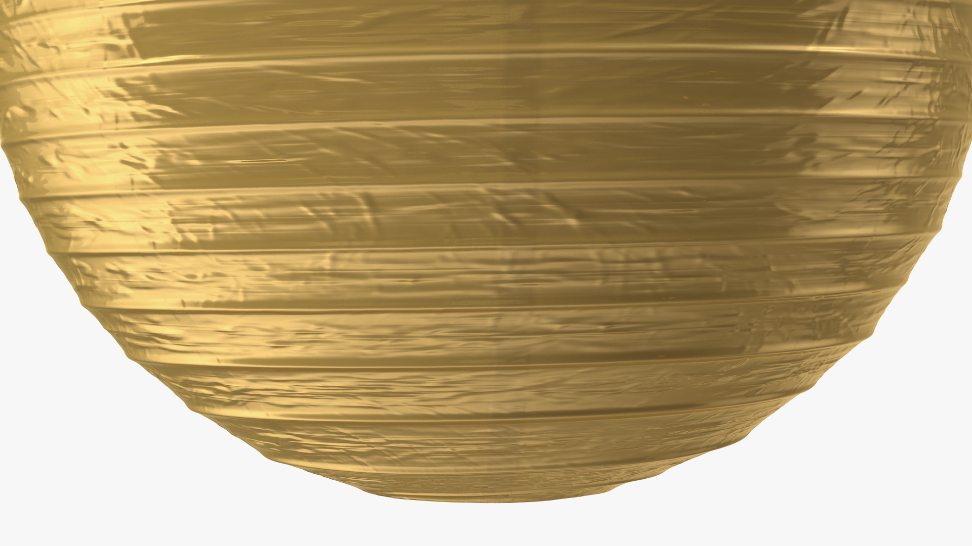 Round Paper Lantern Gold 3D model