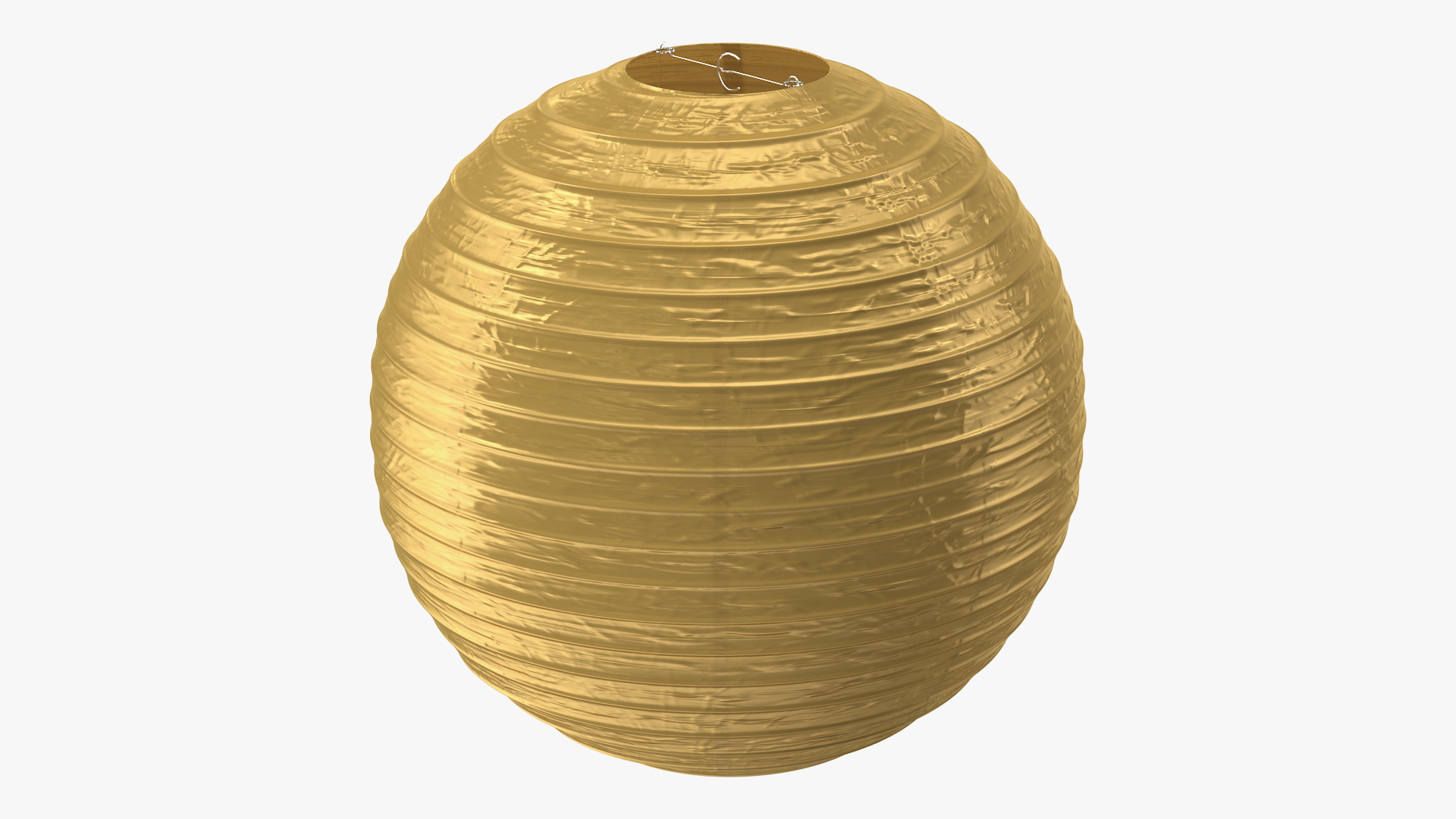 Round Paper Lantern Gold 3D model