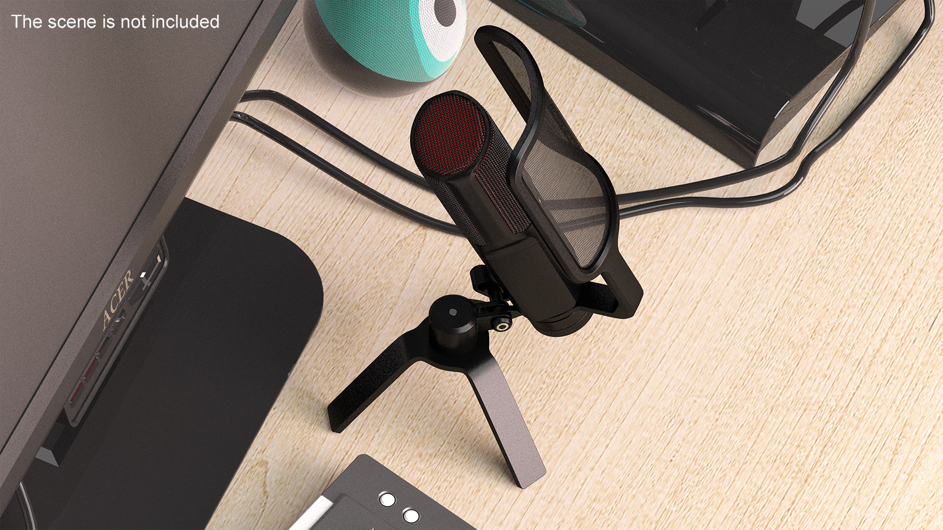 3D Studio Microphone with Pop Filter model