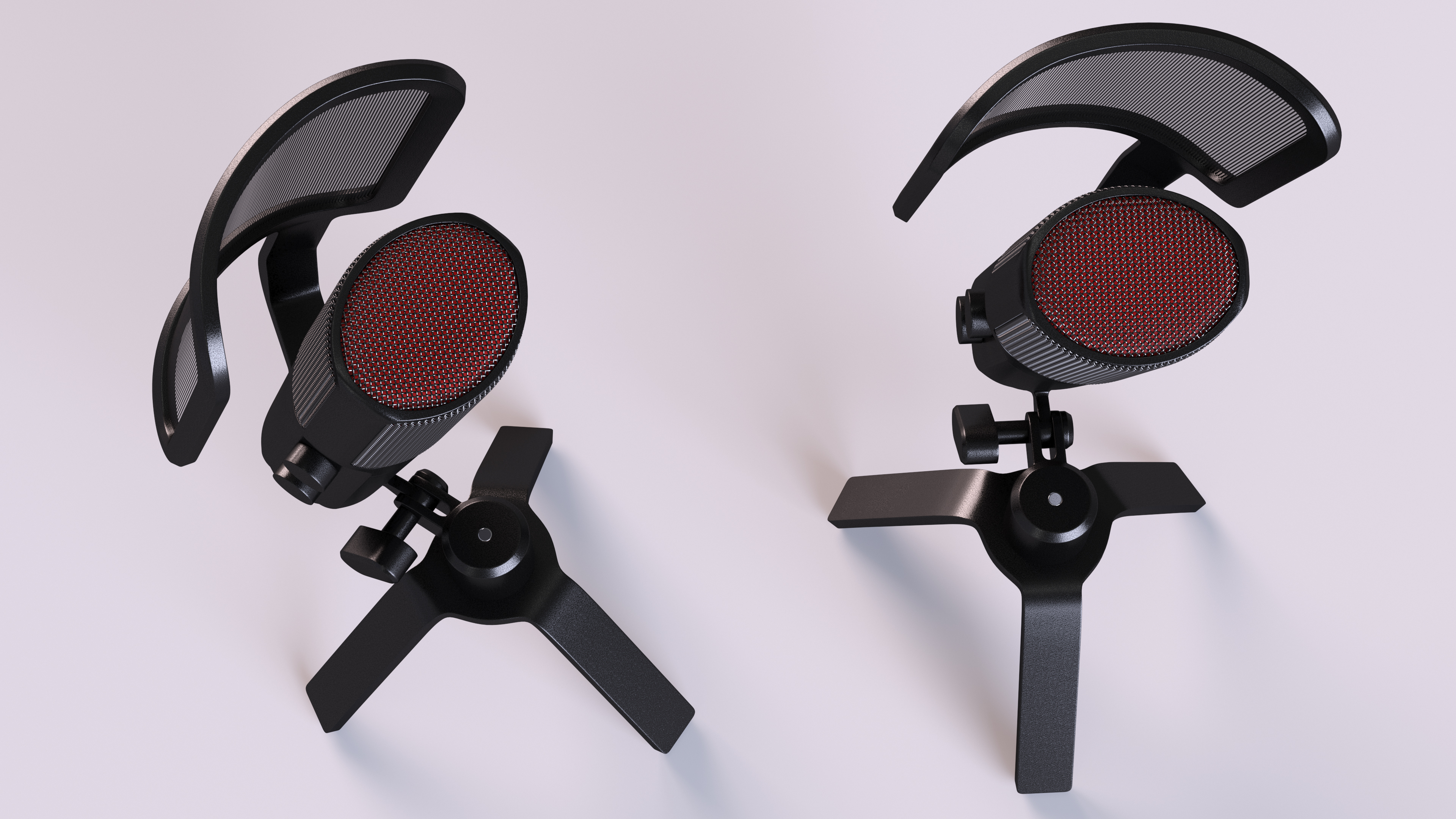3D Studio Microphone with Pop Filter model