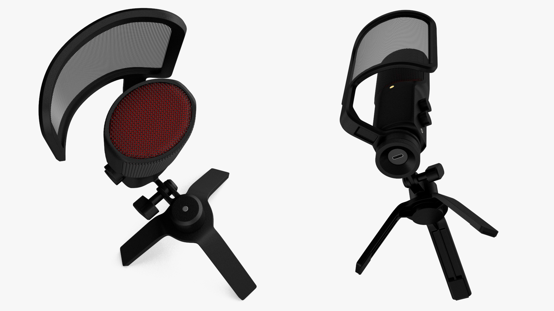 3D Studio Microphone with Pop Filter model