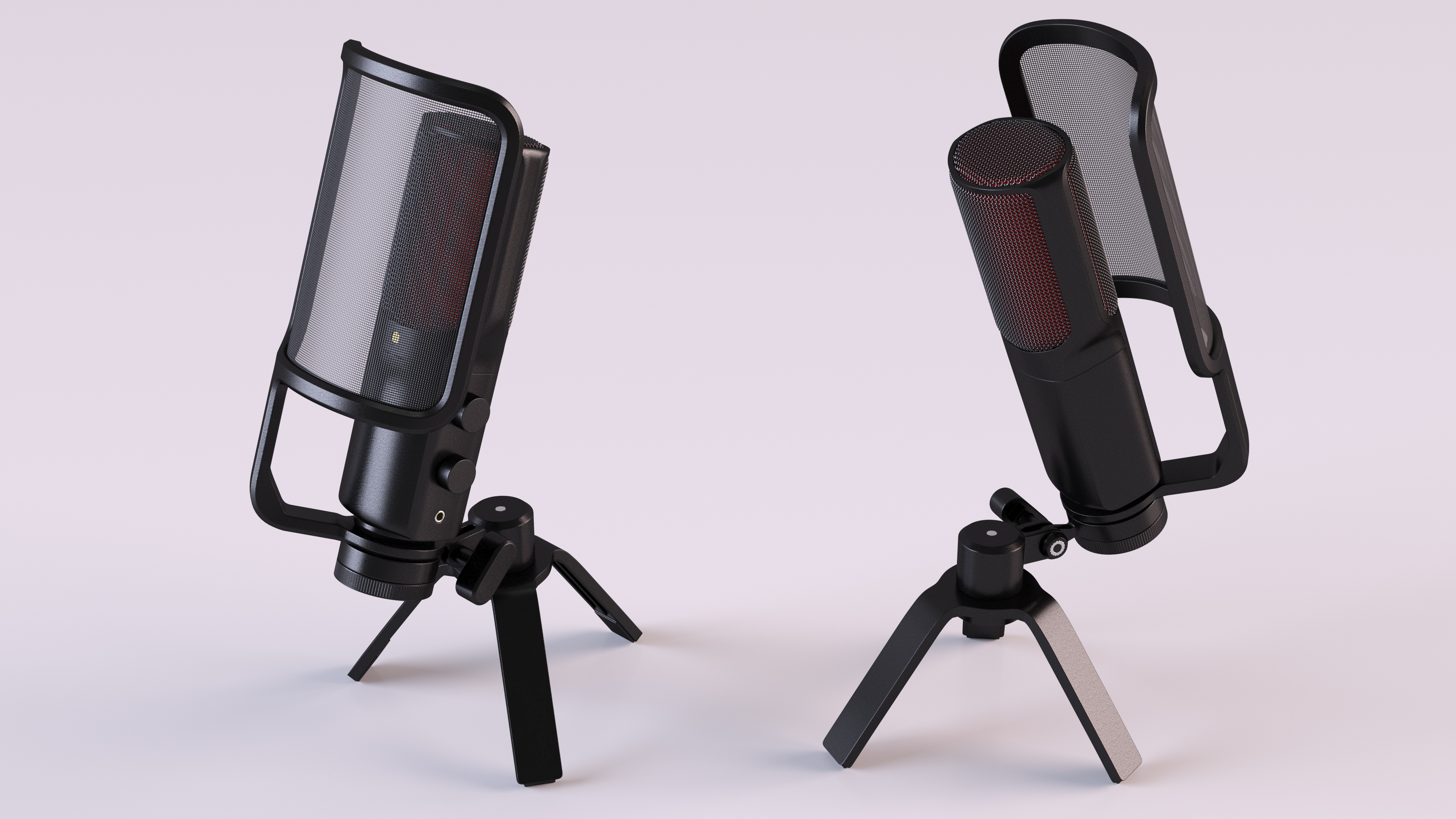 3D Studio Microphone with Pop Filter model