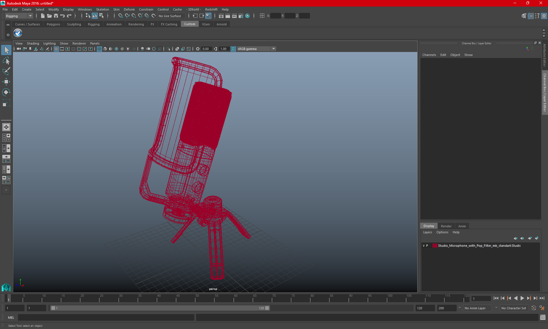 3D Studio Microphone with Pop Filter model