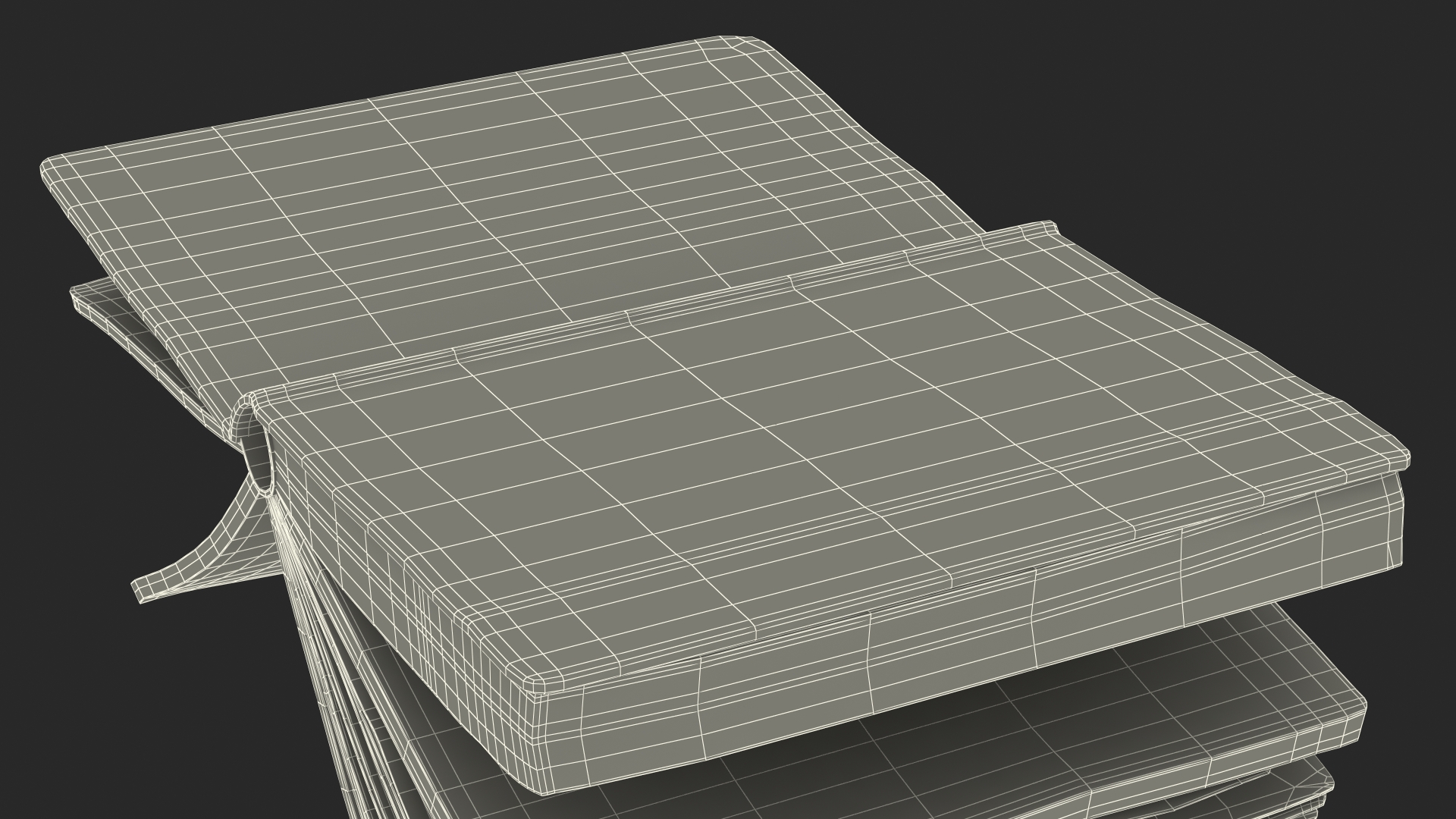 3D model Half Opened Very Old Book