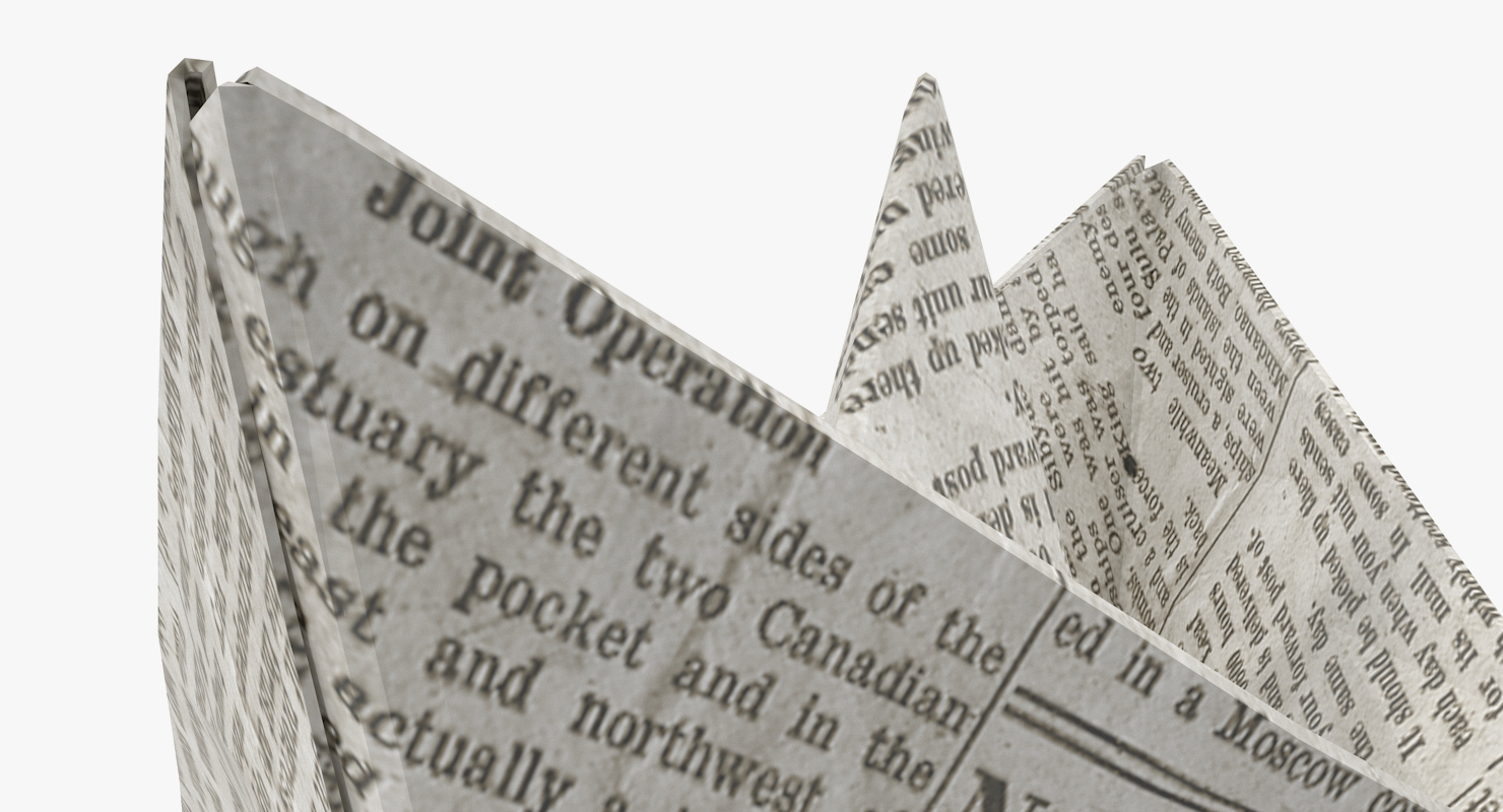 3D model Newspaper Paper Boat