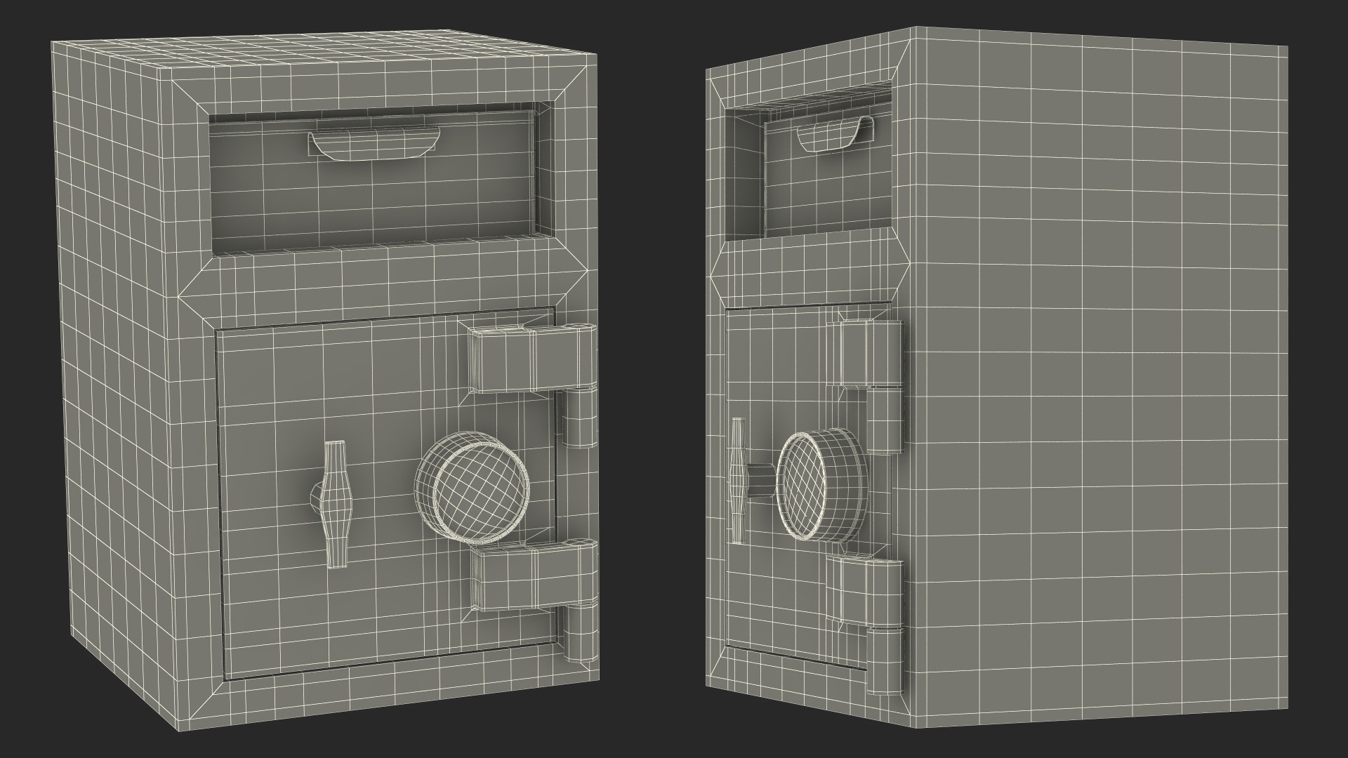 3D Drop Safe with Gold Bars and Cash model