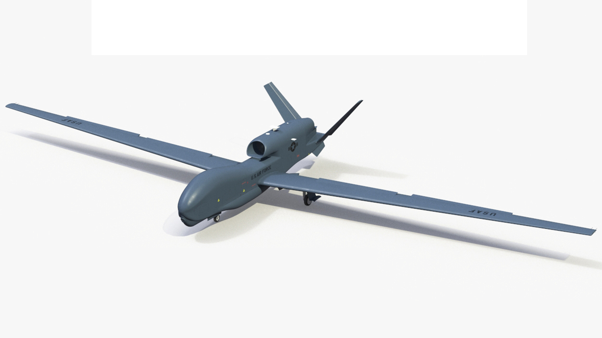 3D Drone RQ-4 Global Hawk Rigged for Cinema 4D model
