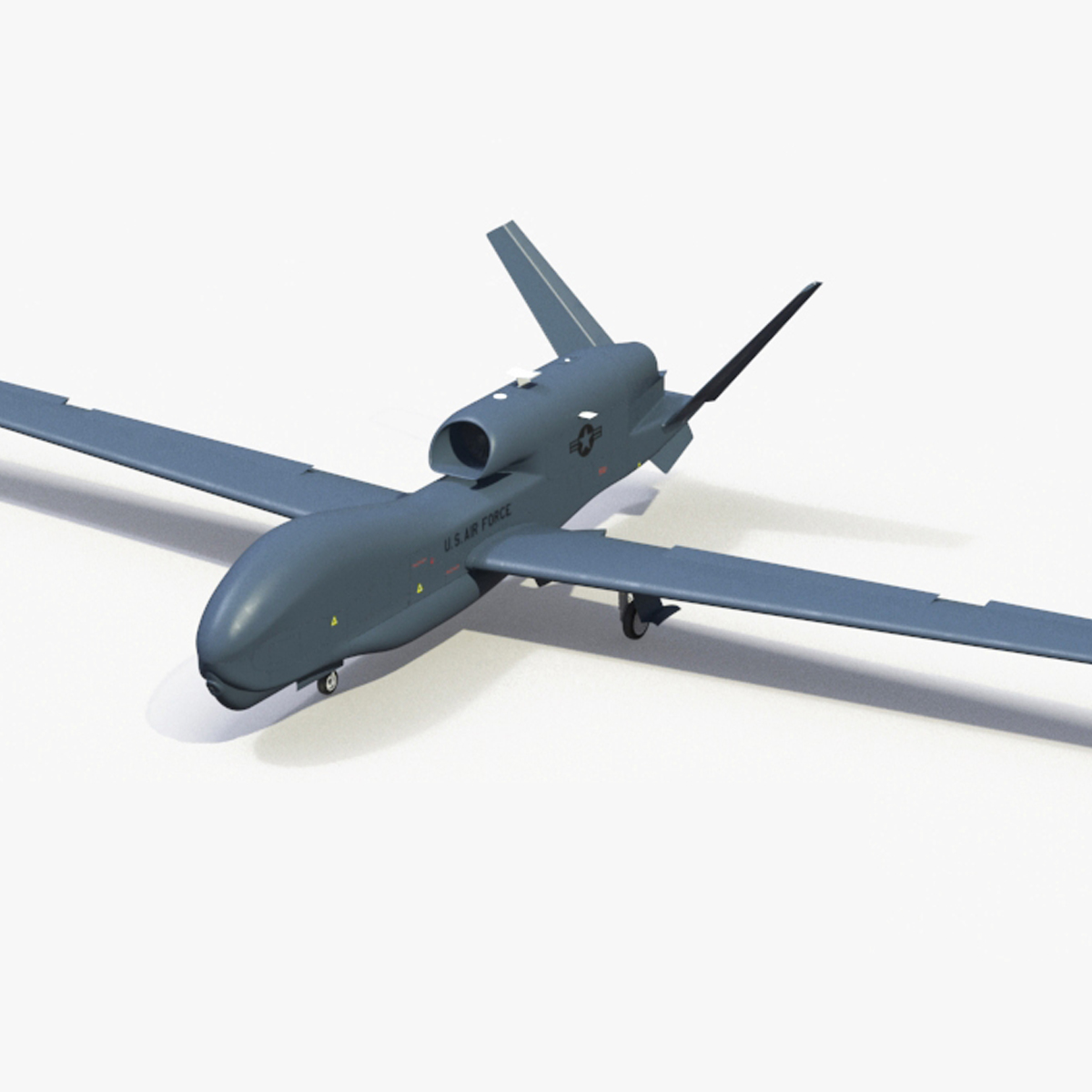 3D Drone RQ-4 Global Hawk Rigged for Cinema 4D model