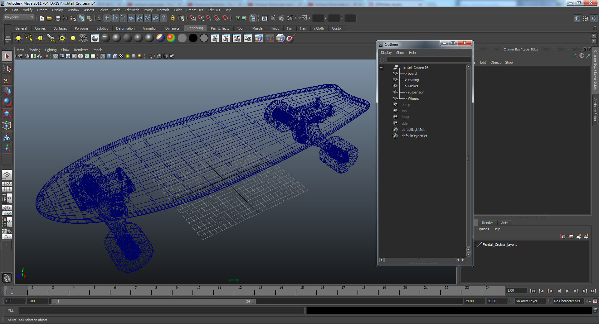 3D Fishtail Cruiser Skateboard Slackers