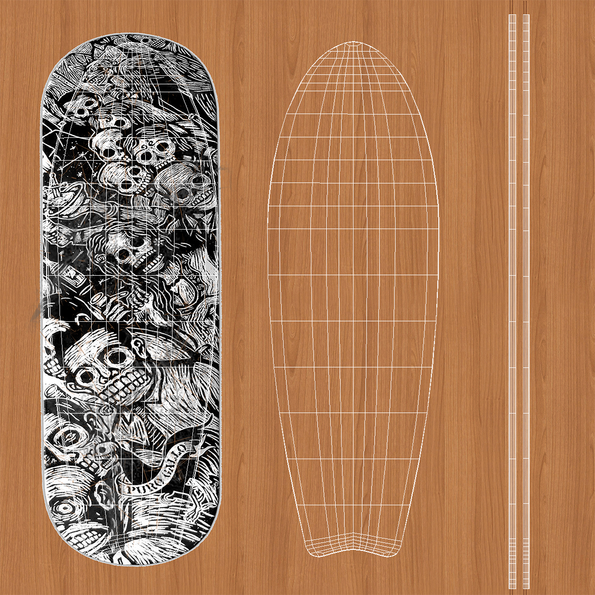 3D Fishtail Cruiser Skateboard Slackers