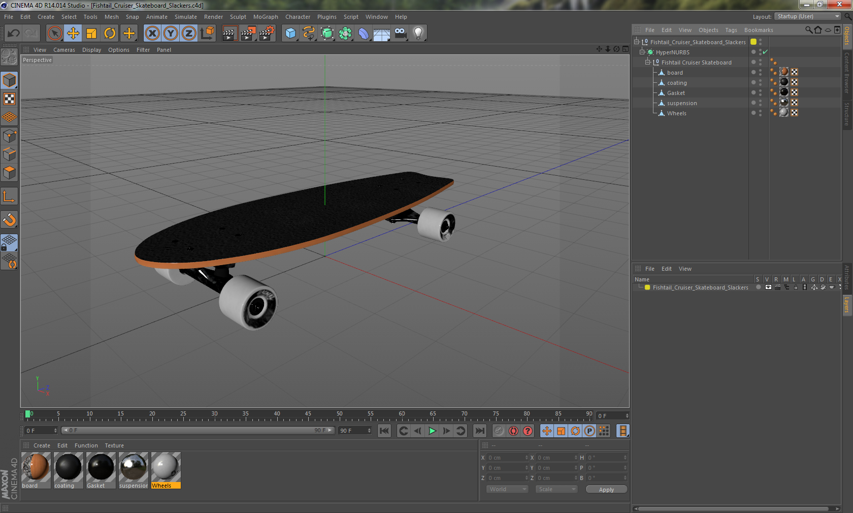 3D Fishtail Cruiser Skateboard Slackers