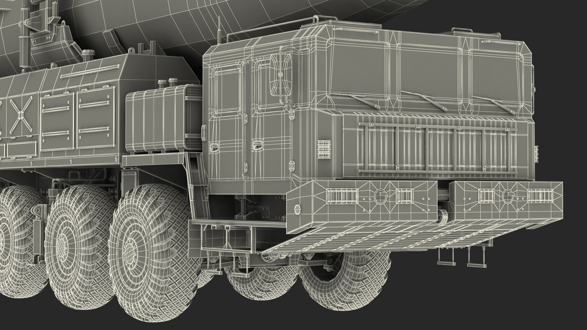 3D Hwasong-15 Transporter Erector Vehicle with Intercontinental Ballistic Missile Clean Rigged
