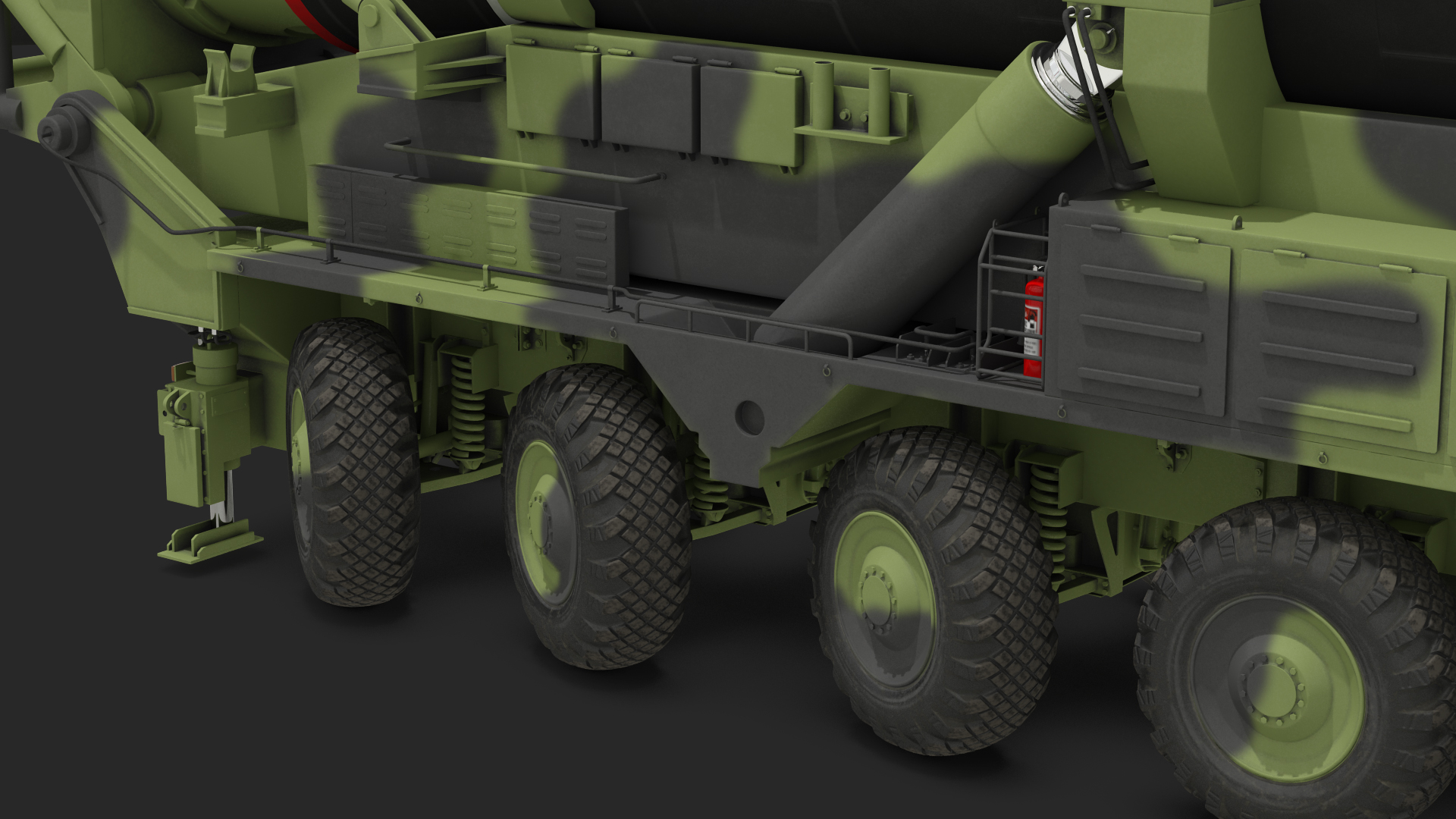 3D Hwasong-15 Transporter Erector Vehicle with Intercontinental Ballistic Missile Clean Rigged