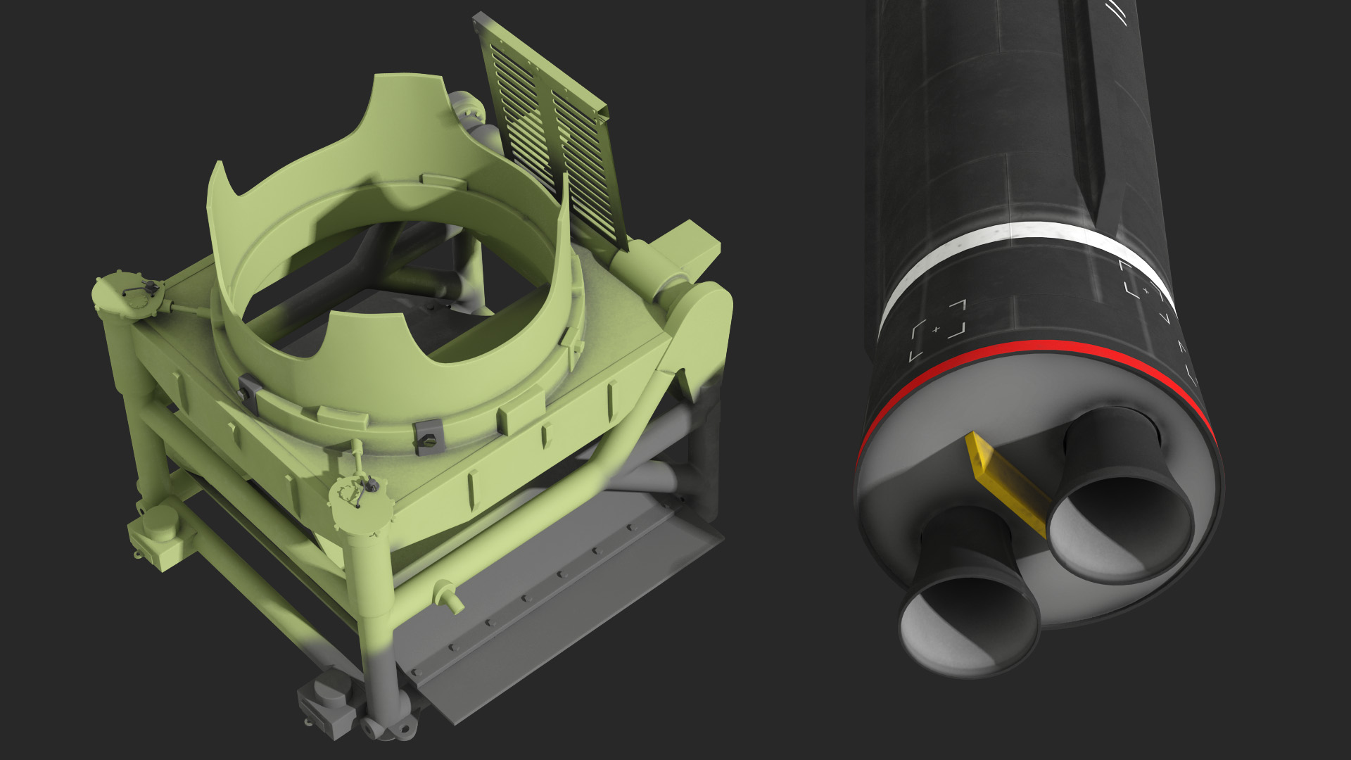 3D Hwasong-15 Transporter Erector Vehicle with Intercontinental Ballistic Missile Clean Rigged
