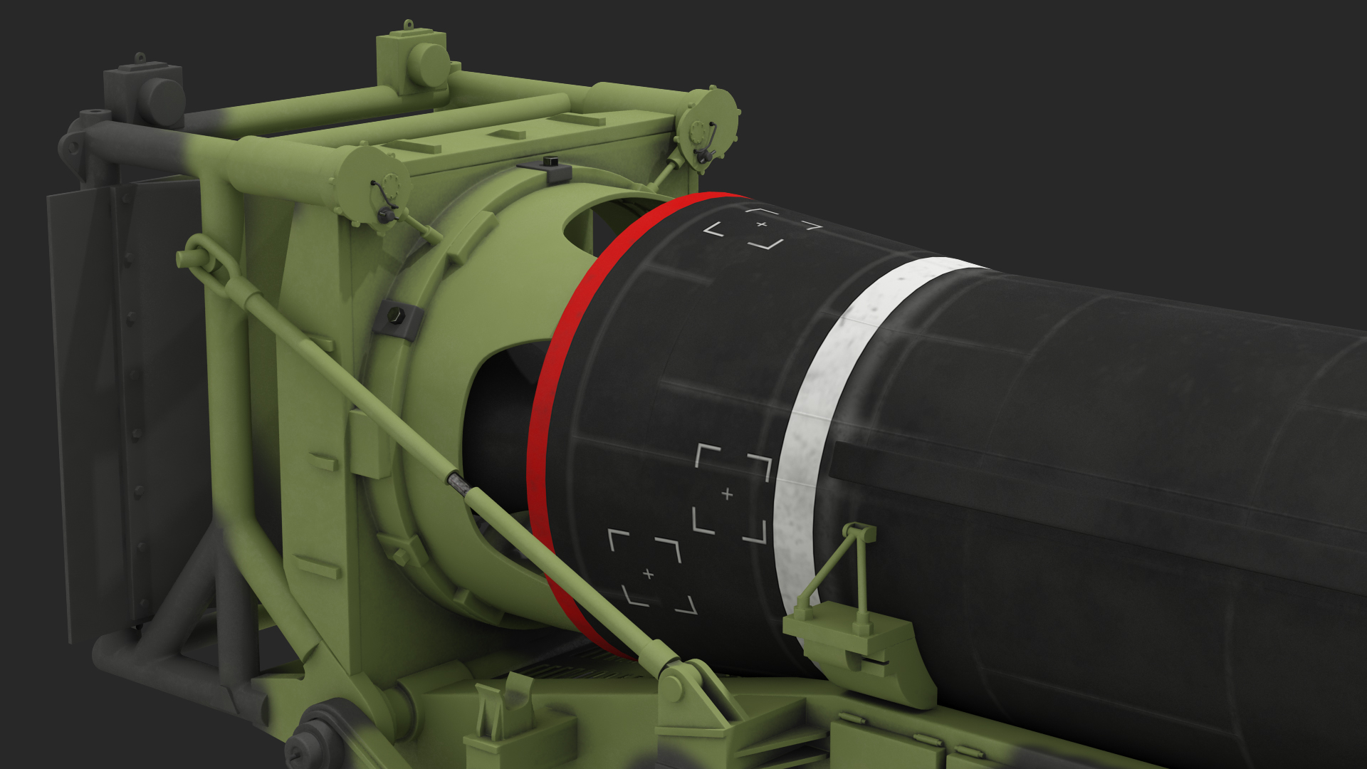 3D Hwasong-15 Transporter Erector Vehicle with Intercontinental Ballistic Missile Clean Rigged
