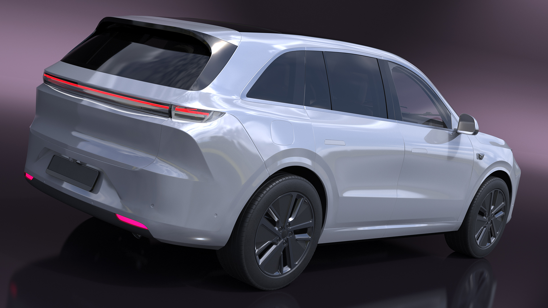 3D Compact SUV Pearl White model