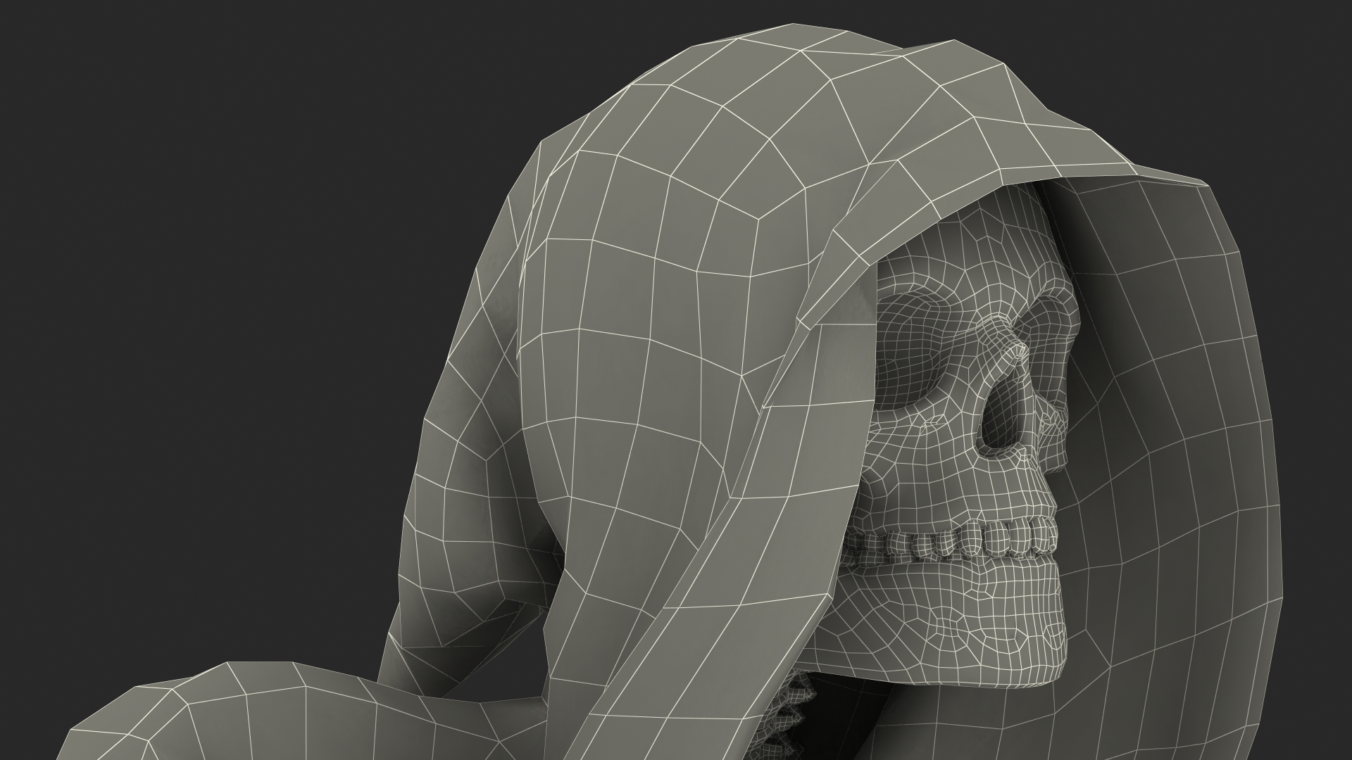 3D Grim Reaper Flying Pose model