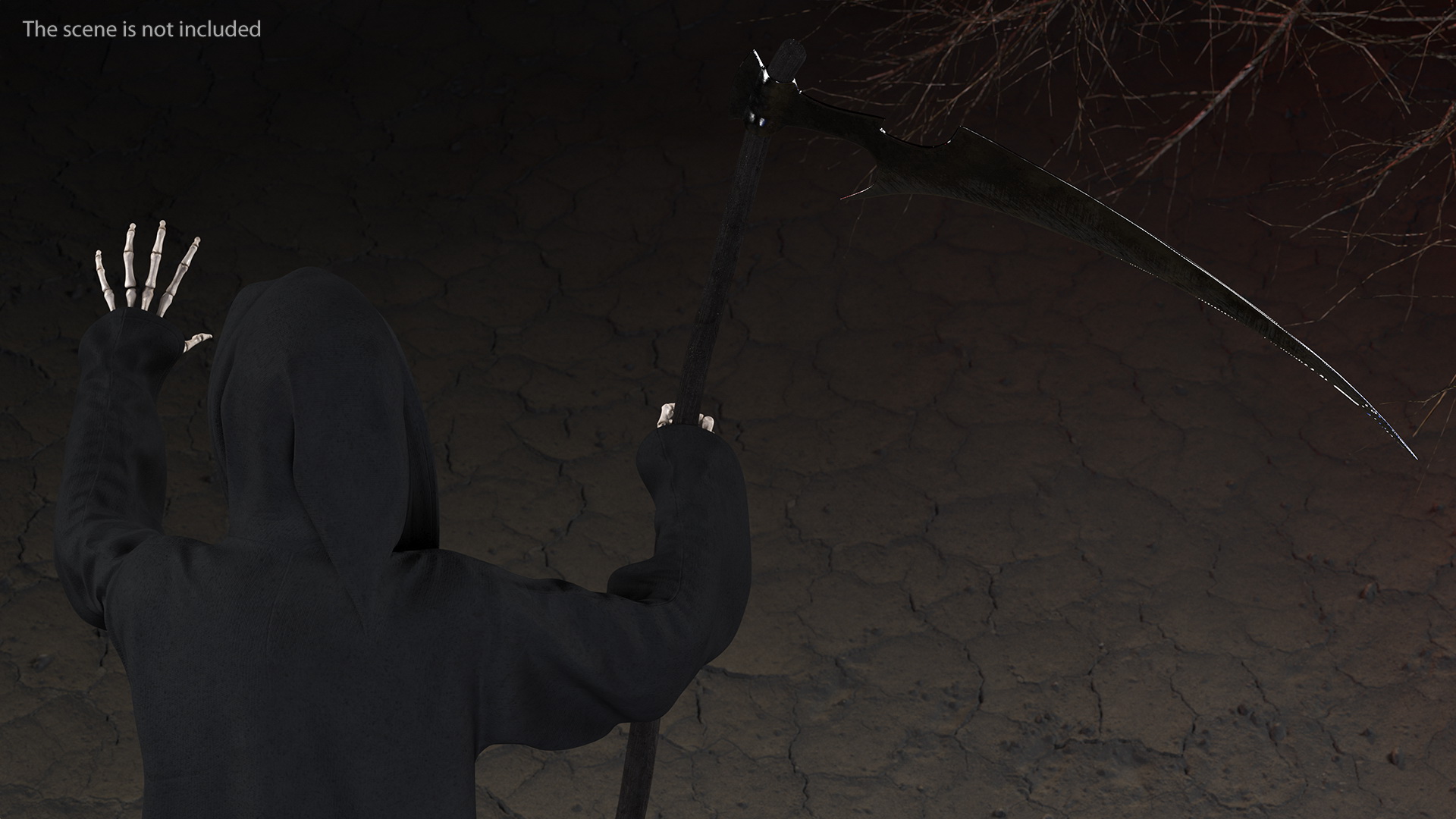 3D Grim Reaper Flying Pose model
