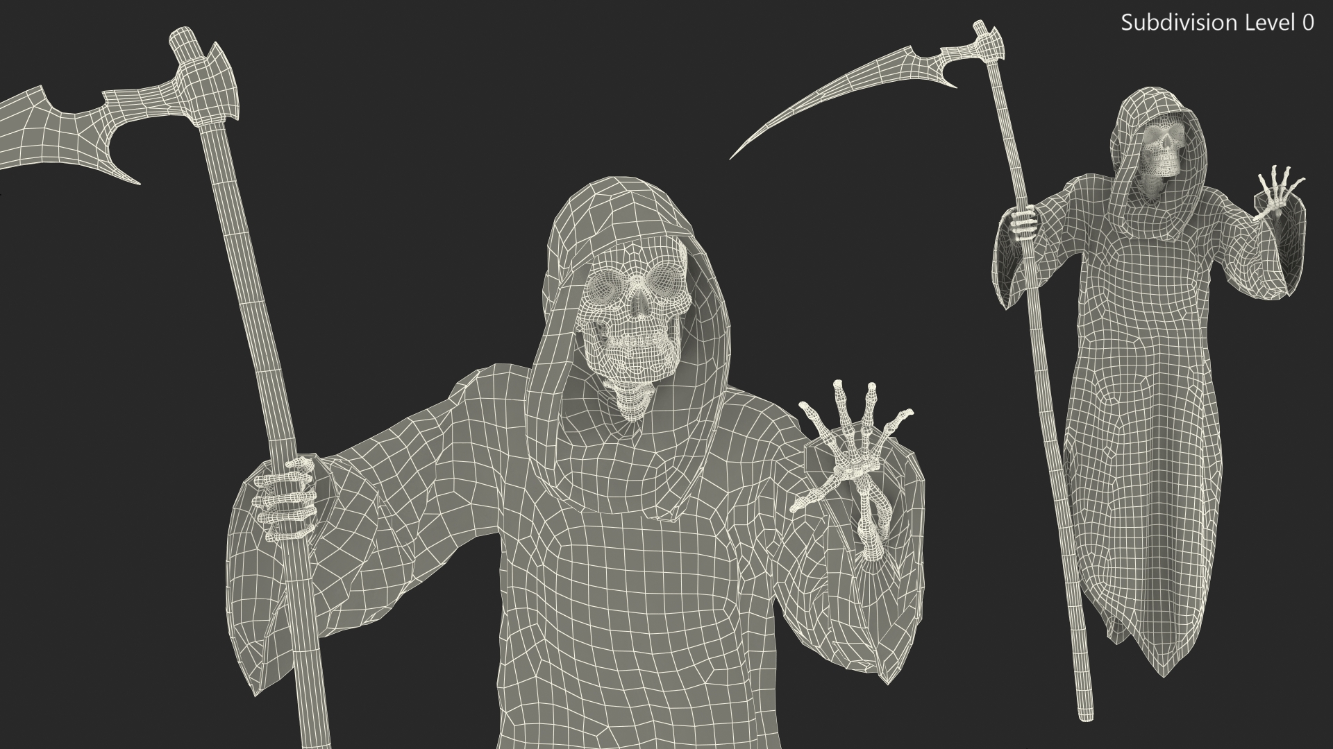 3D Grim Reaper Flying Pose model