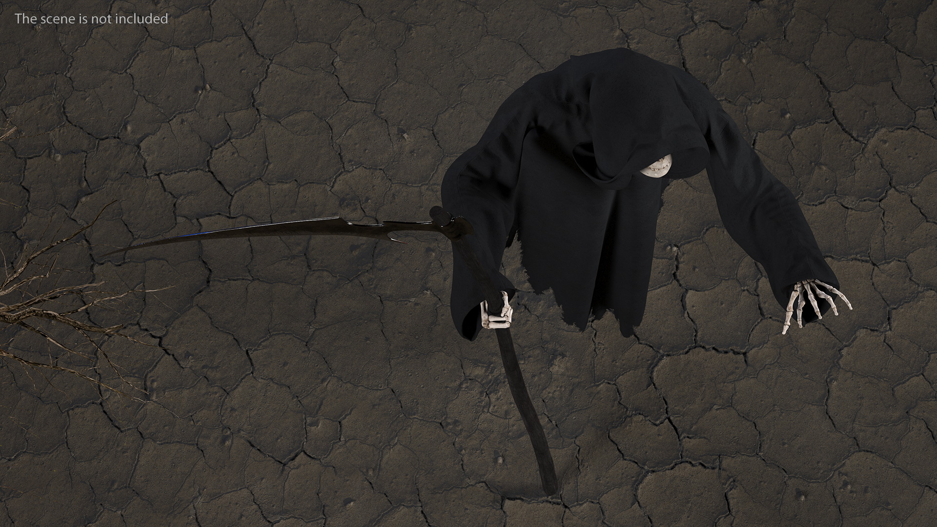 3D Grim Reaper Flying Pose model