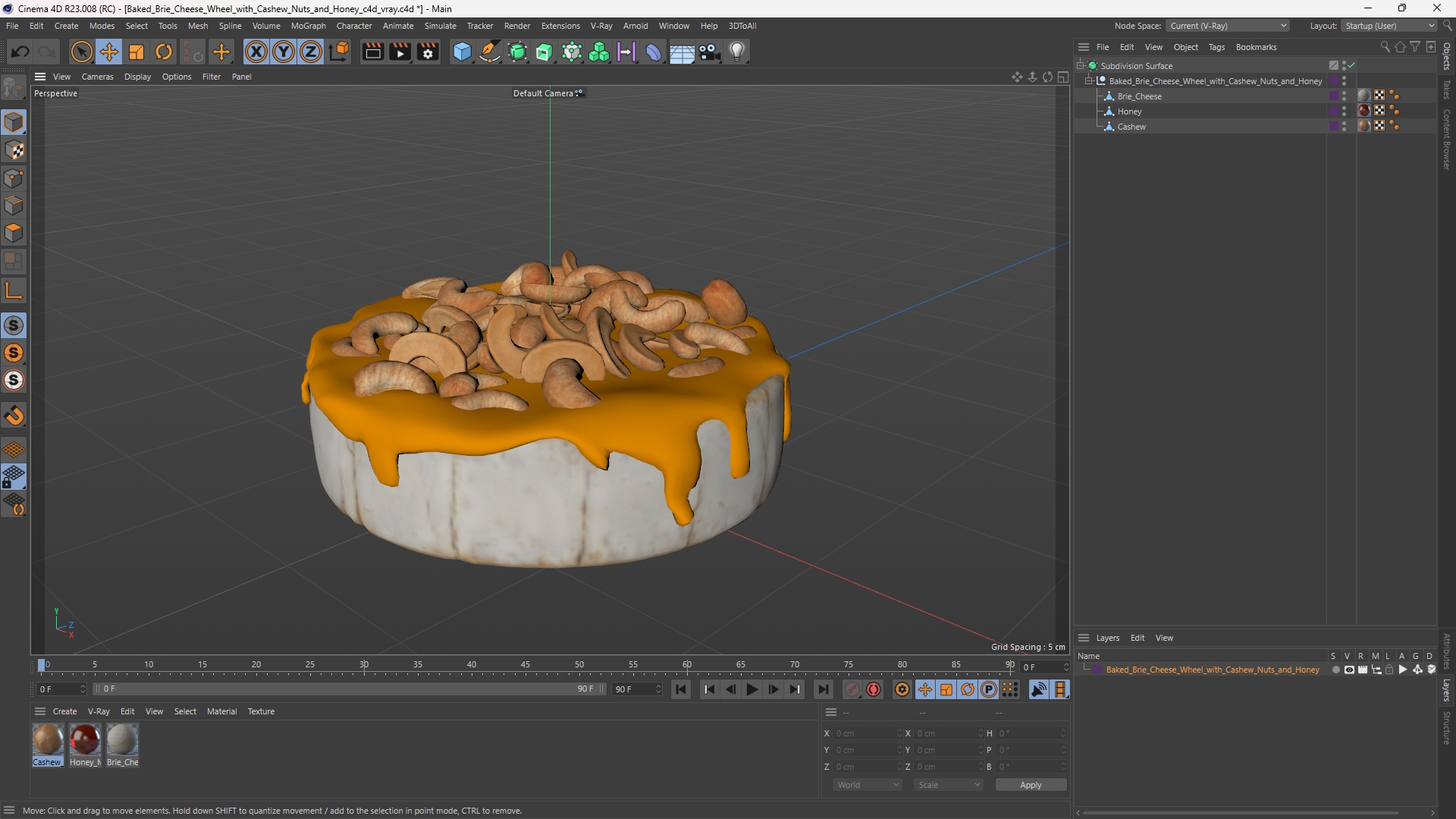 Baked Brie Cheese Wheel with Cashew Nuts and Honey, view 11