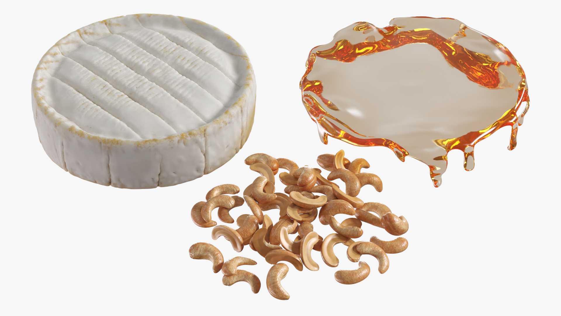 Baked Brie Cheese Wheel with Cashew Nuts and Honey, view 7