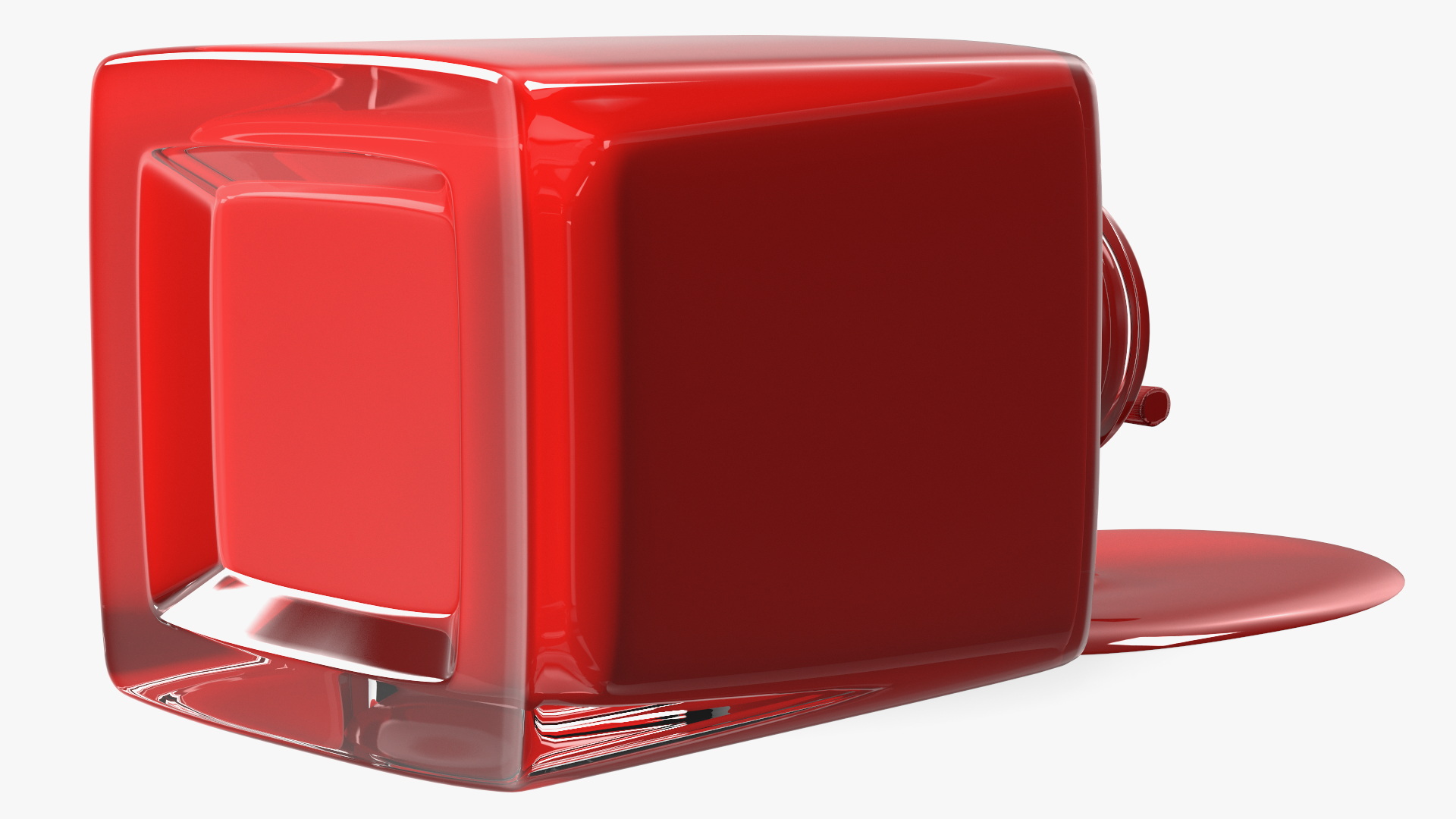 3D Spilled Red Nail Polish model