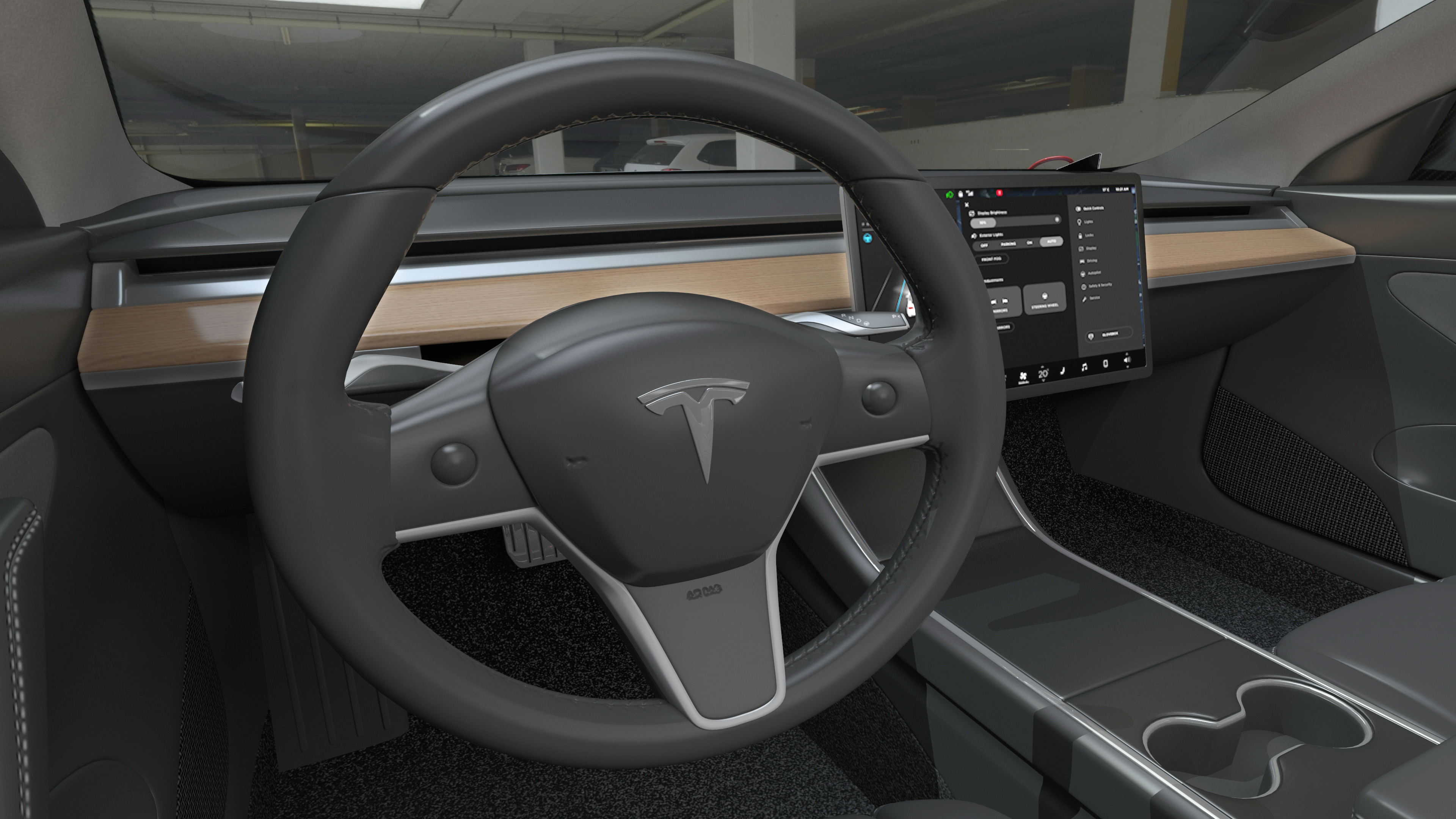 3D Tesla Model 3 Race Car Rigged for Cinema 4D model