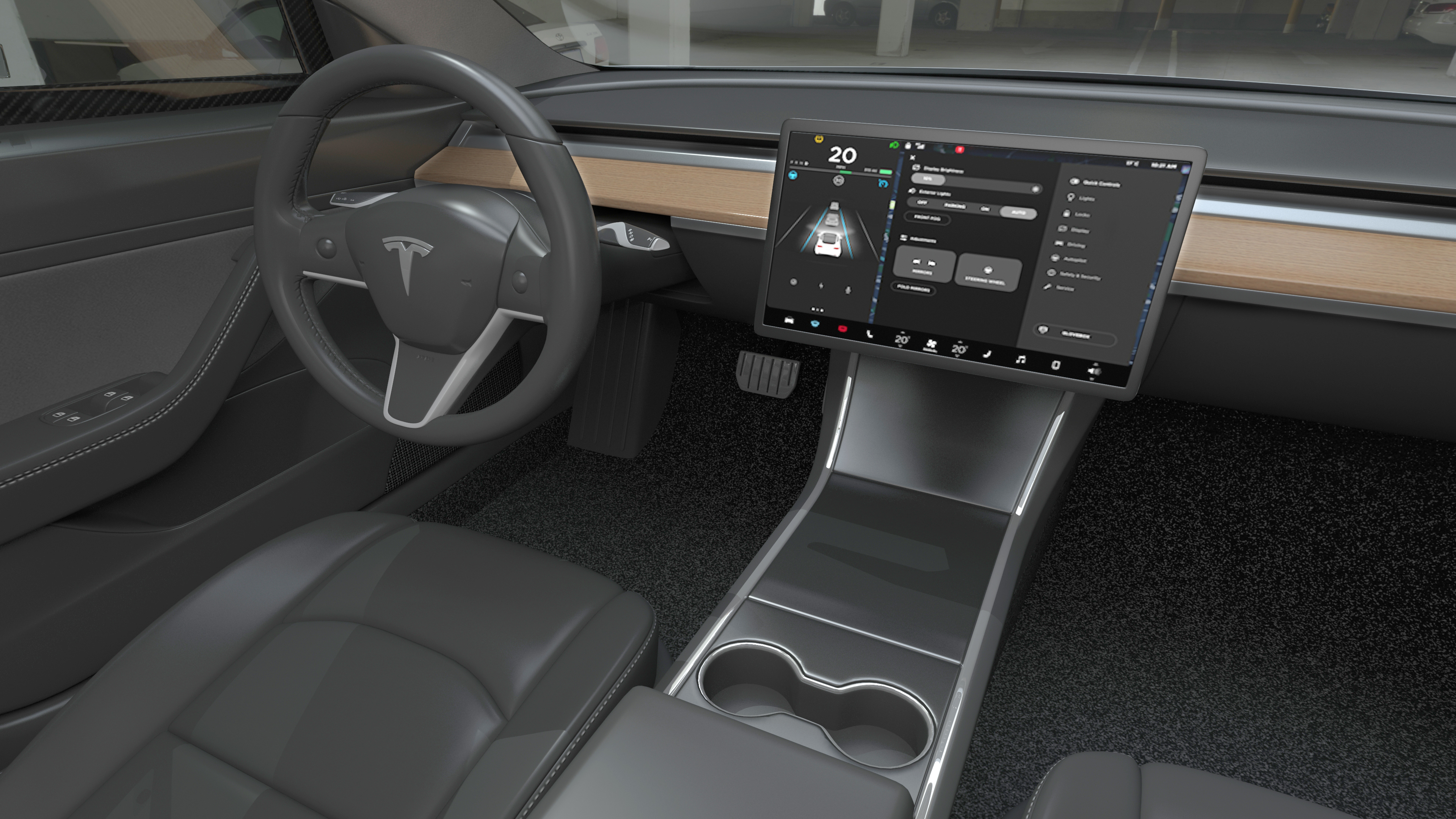 3D Tesla Model 3 Race Car Rigged for Cinema 4D model