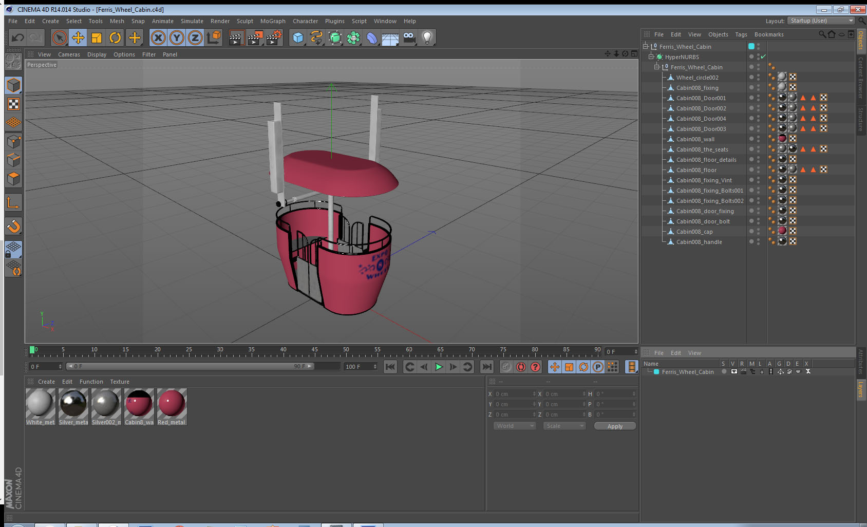 3D Ferris Wheel Cabin model