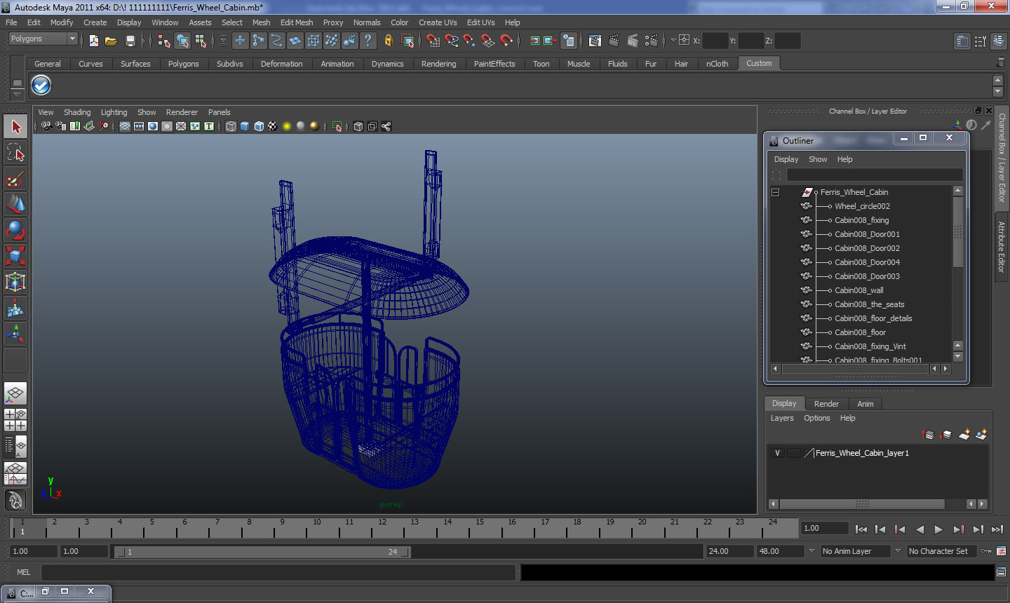 3D Ferris Wheel Cabin model