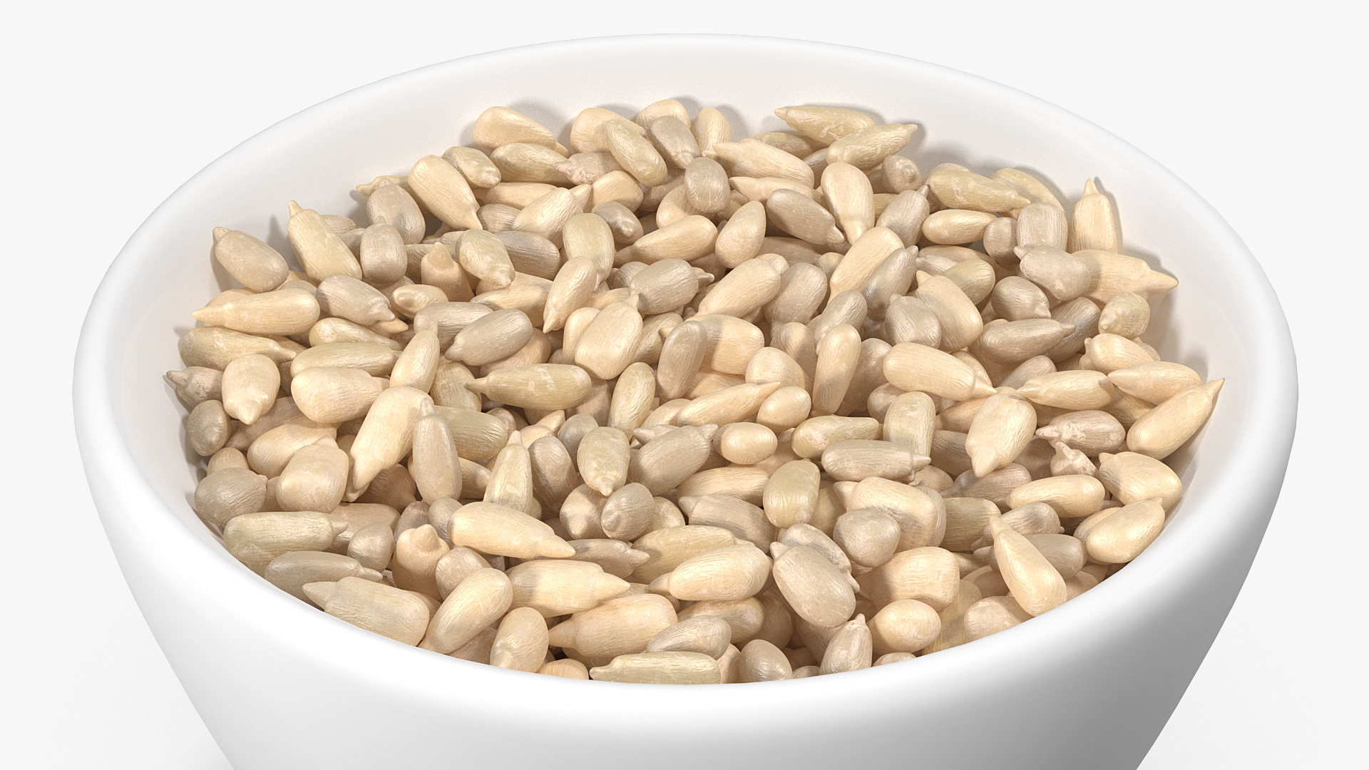 3D model Full Bowl of Peeled Sunflower Seeds