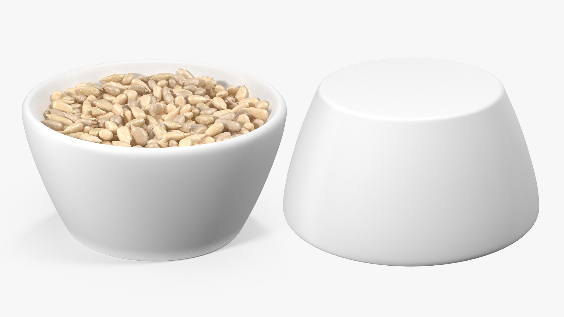3D model Full Bowl of Peeled Sunflower Seeds
