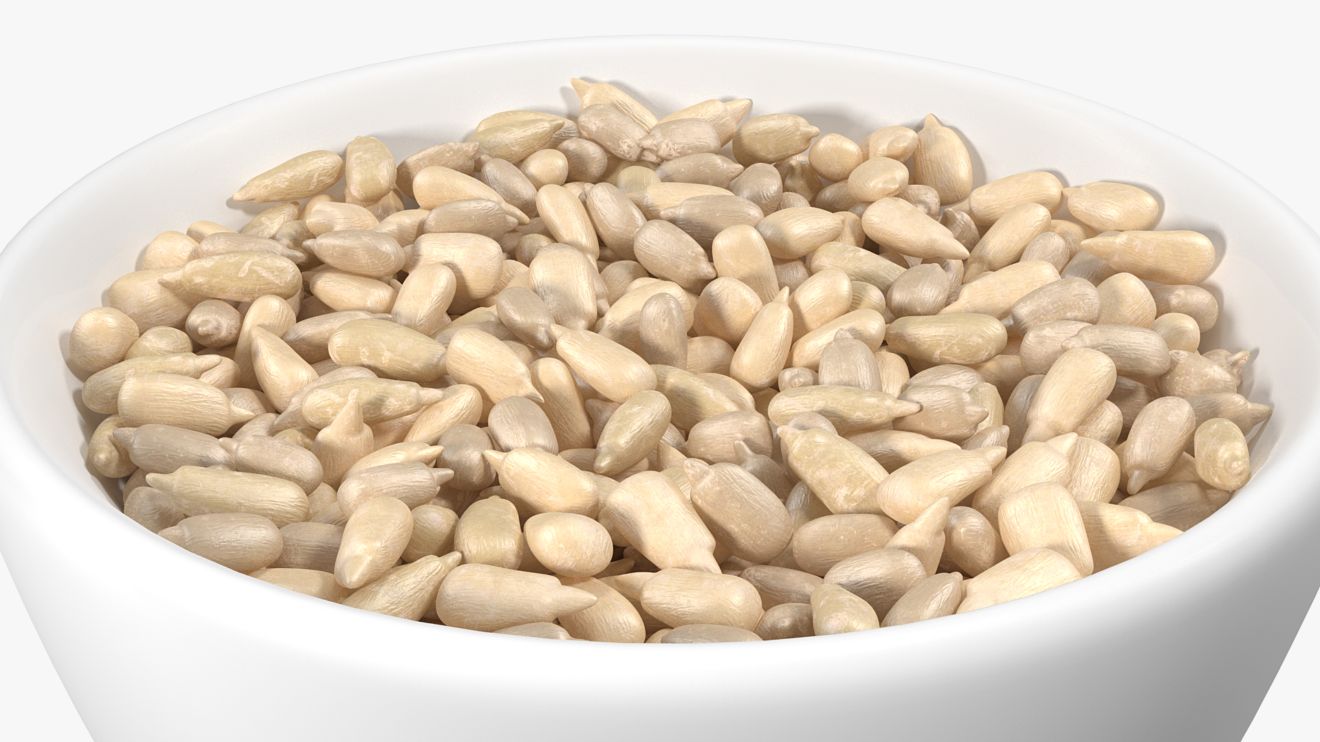 3D model Full Bowl of Peeled Sunflower Seeds