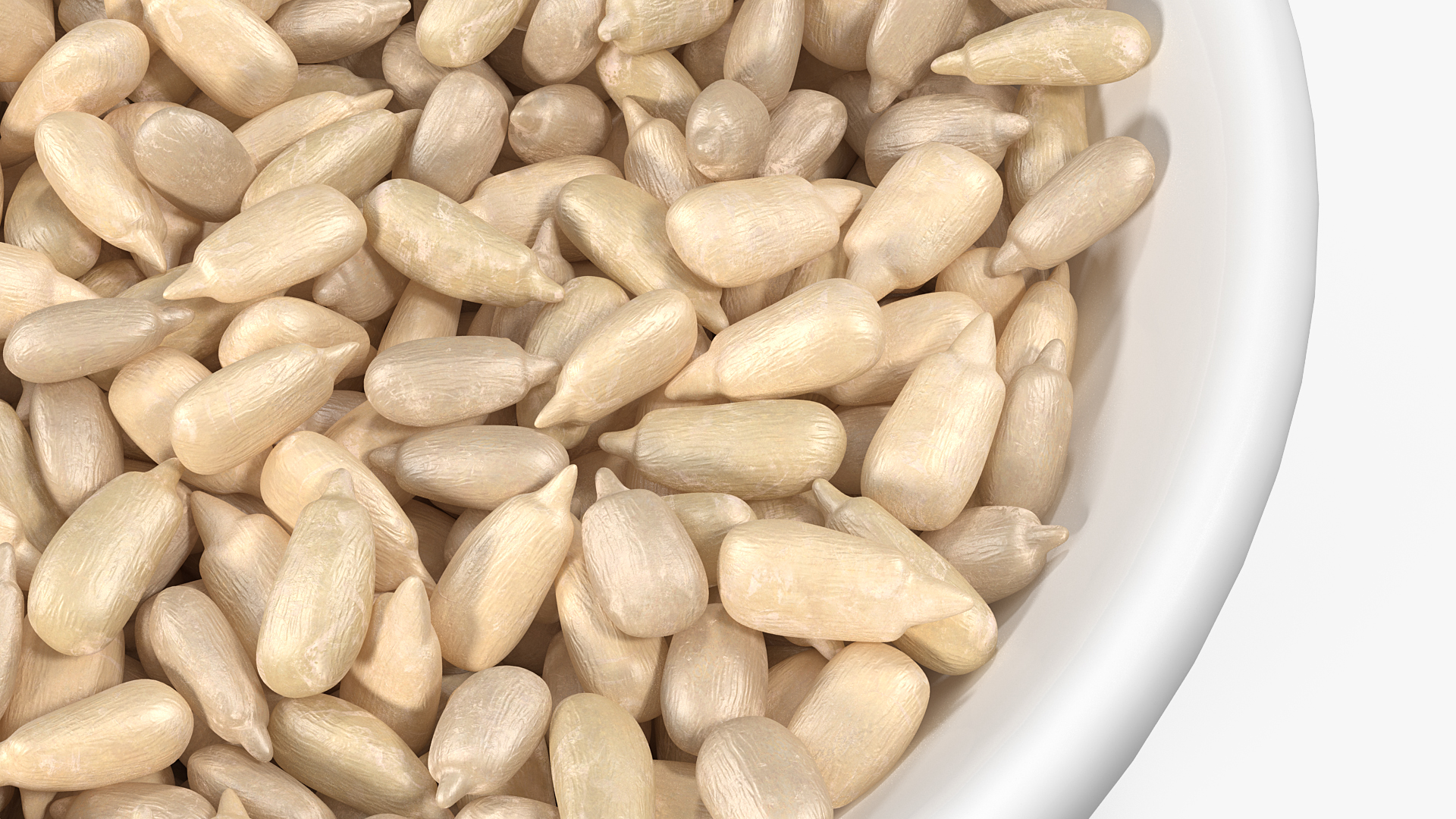 3D model Full Bowl of Peeled Sunflower Seeds