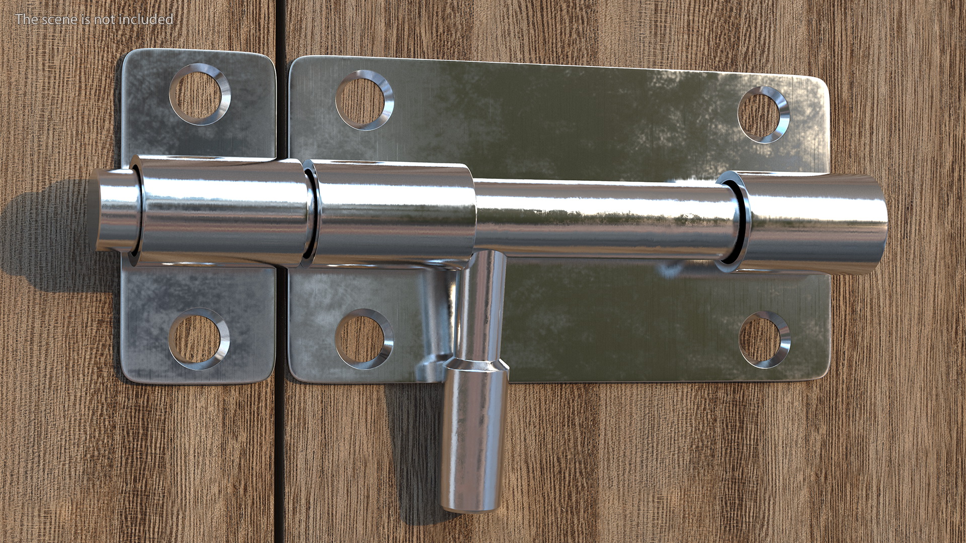 Chrome Sliding Door Locks Set 3D model
