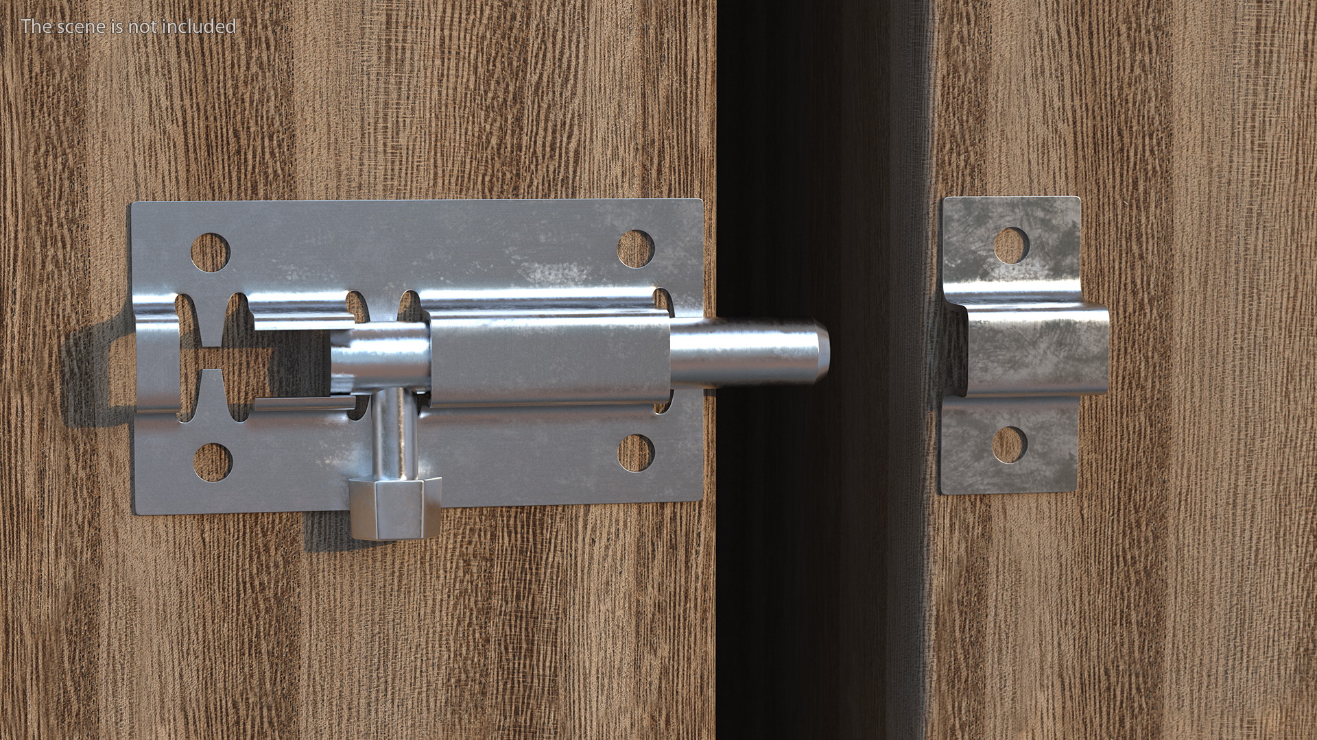 Chrome Sliding Door Locks Set 3D model